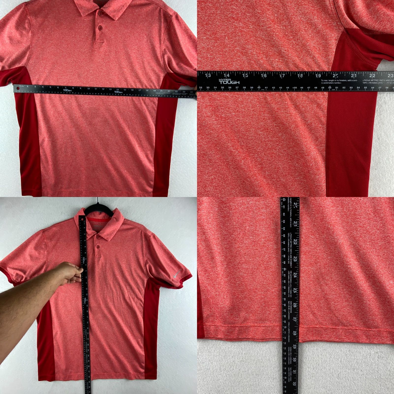 Nike Nike Golf Polo Shirt Mens L Red Breathable Dri-Fit Short-Sleeve Moisture Wicking Polyester Cotton Blend Logo Shirt Golf Nike Brand Size US L / EU 52-54 / 3 - 8 Thumbnail