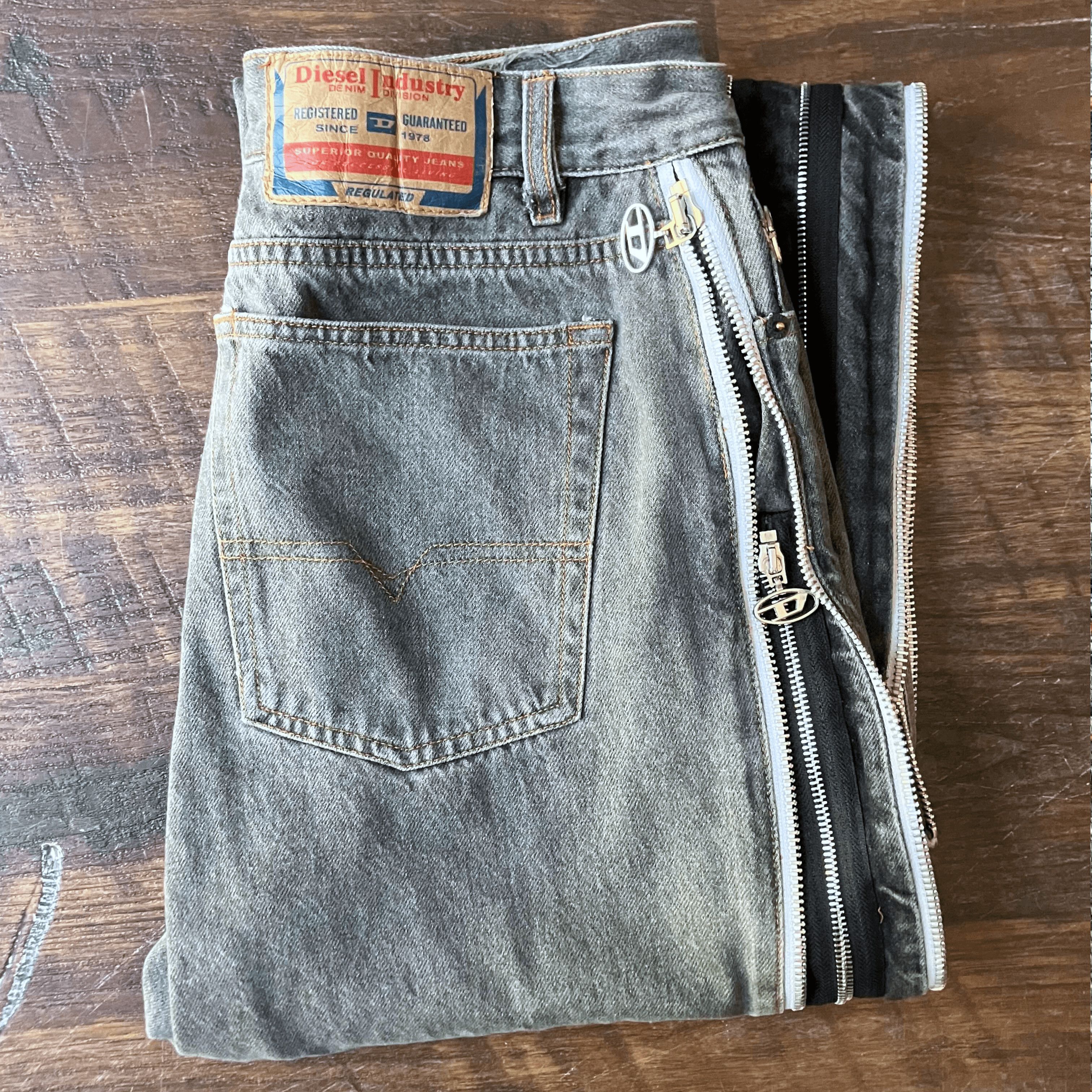 Diesel Zipper Jeans | Grailed
