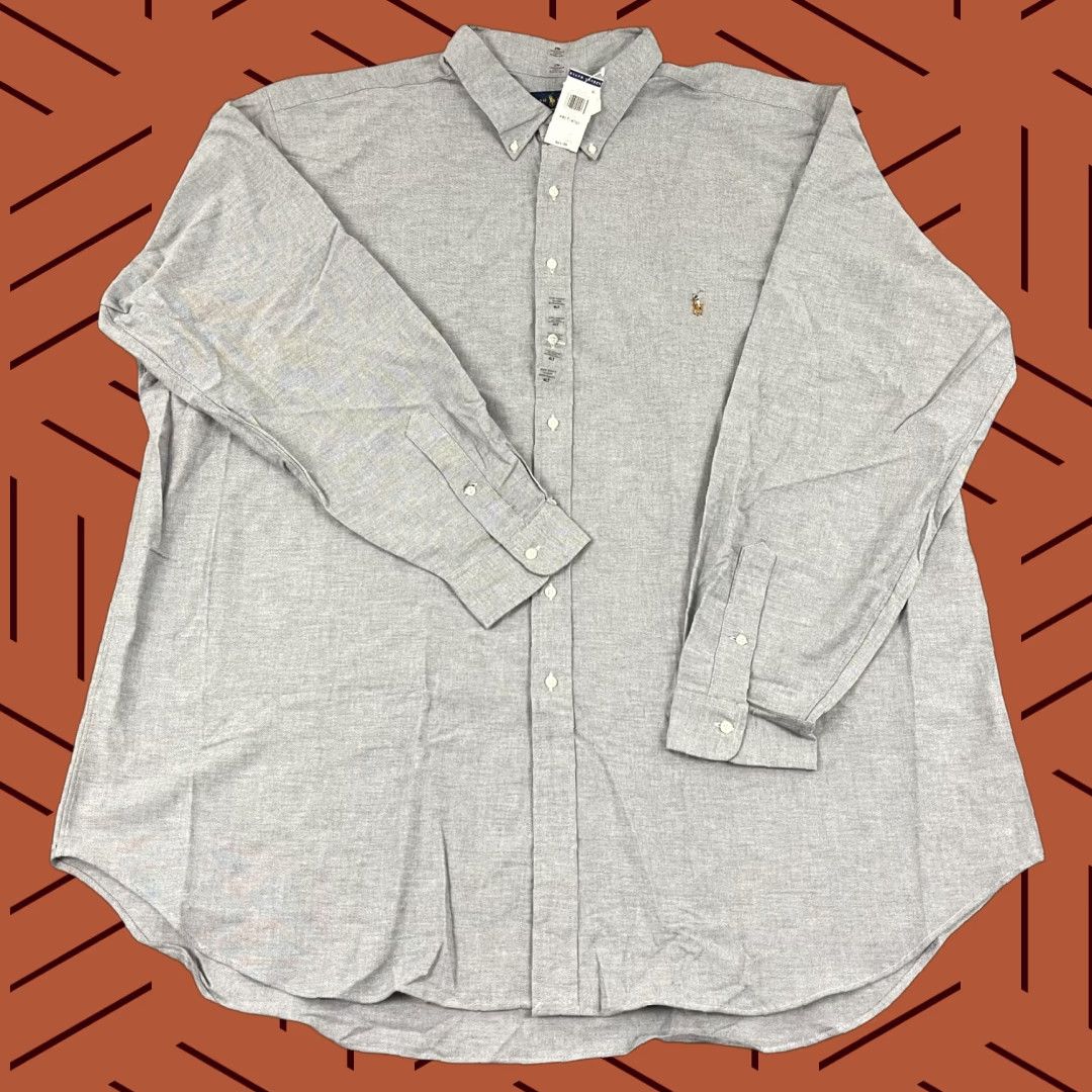 VINTAGE Ralph Lauren Shirt Mens 4XLT Tall Long Sleeve Button-Down