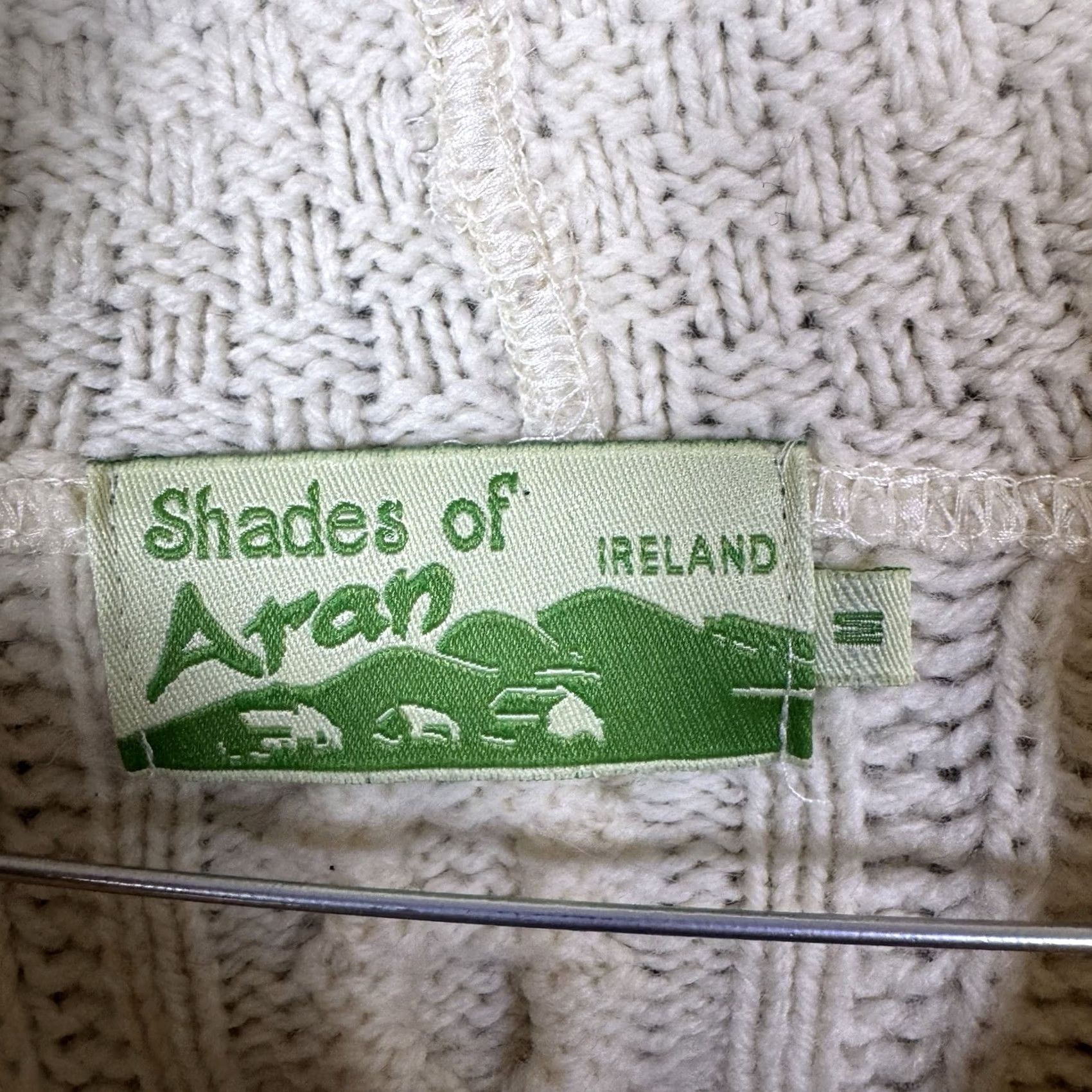 Vintage Aran Sweater Womens M Craft Hoodie Cable Knit Fisherman Merino Wool Pullover - Classic Indoor Size M / US 6-8 / IT 42-44 - 5 Thumbnail