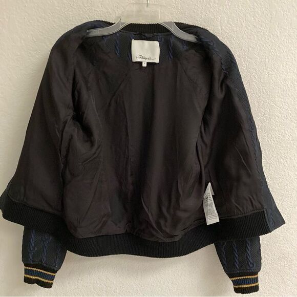 3.1 Phillip Lim 3.1 Phillip Lim Brocade cable print Varsity Bomber blue Size XS / US 0-2 / IT 36-38 - 8 Thumbnail