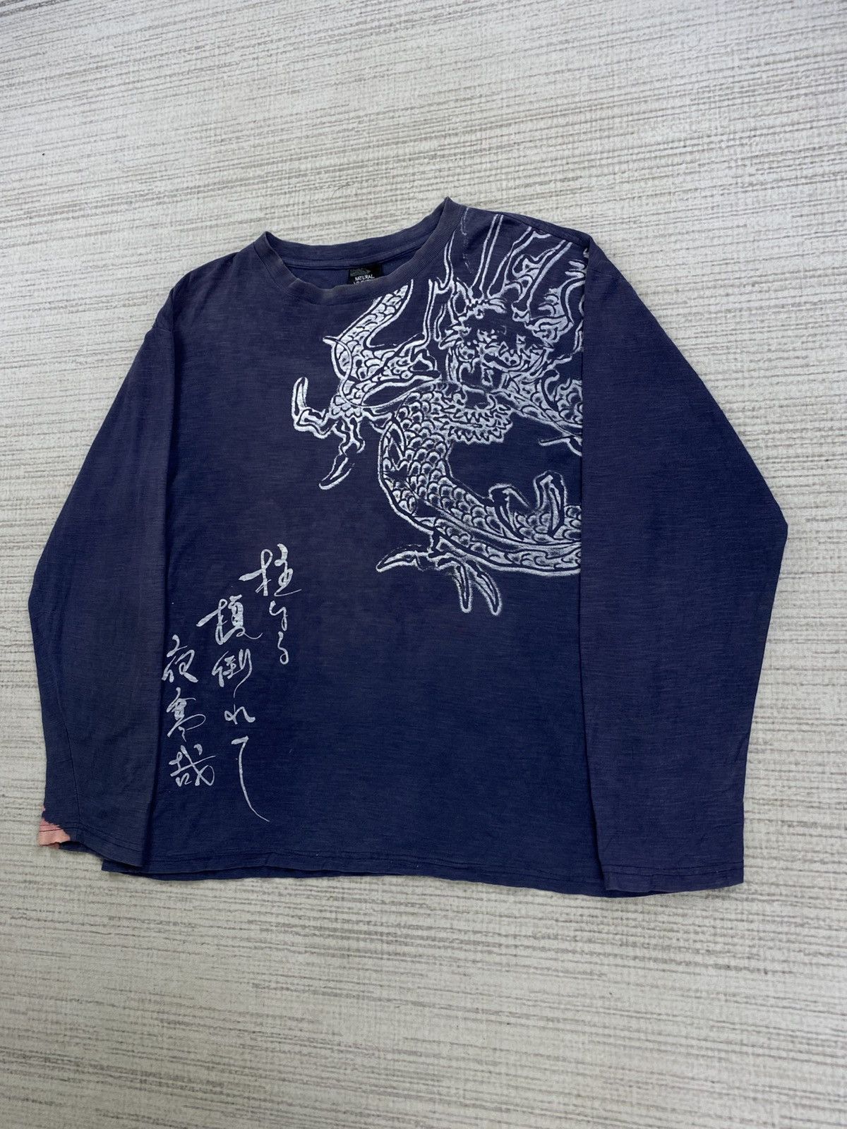 Japanese Brand Vintage Natural Vivration Sukajan Dragon Longsleeve Shirt Size US XL / EU 56 / 4 - 4 Thumbnail
