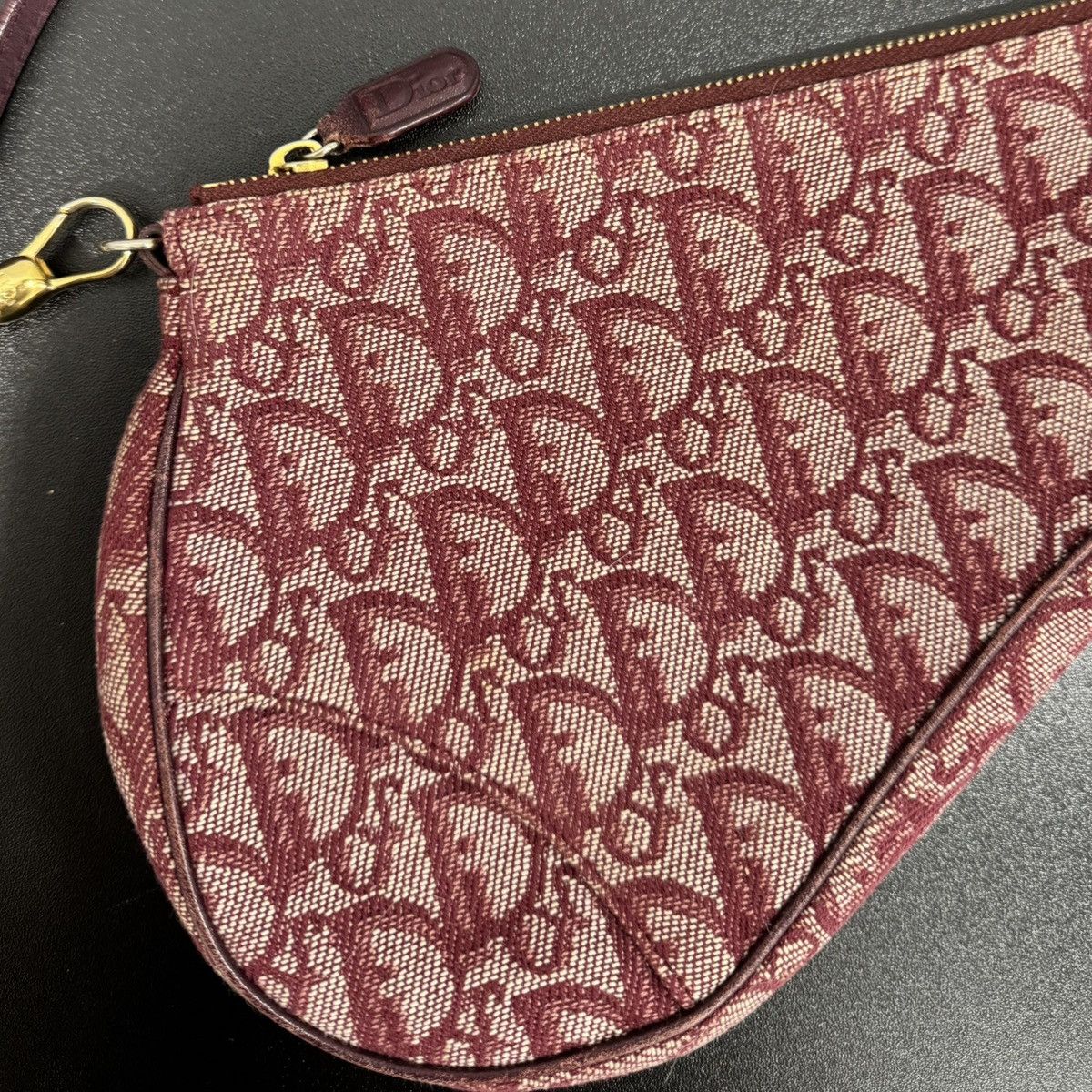 Dior Dior Burgundy Mini Saddle Shoulder Bag Size ONE SIZE - 3 Thumbnail