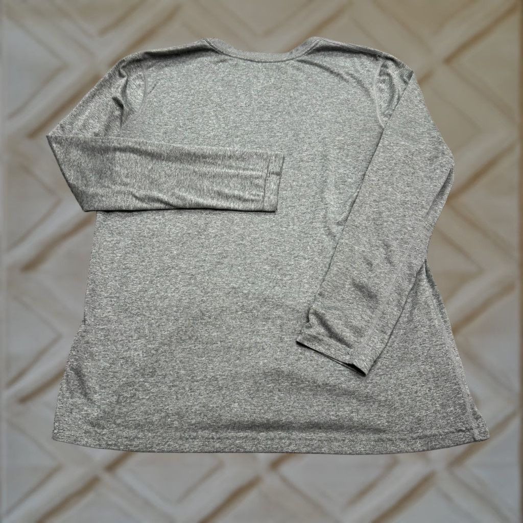 Nike Nike Dri-Fit Long Sleeve Active T-Shirt Men XL Heather Gray Crew Neck Activewear Size US XL / EU 56 / 4 - 1 Thumbnail