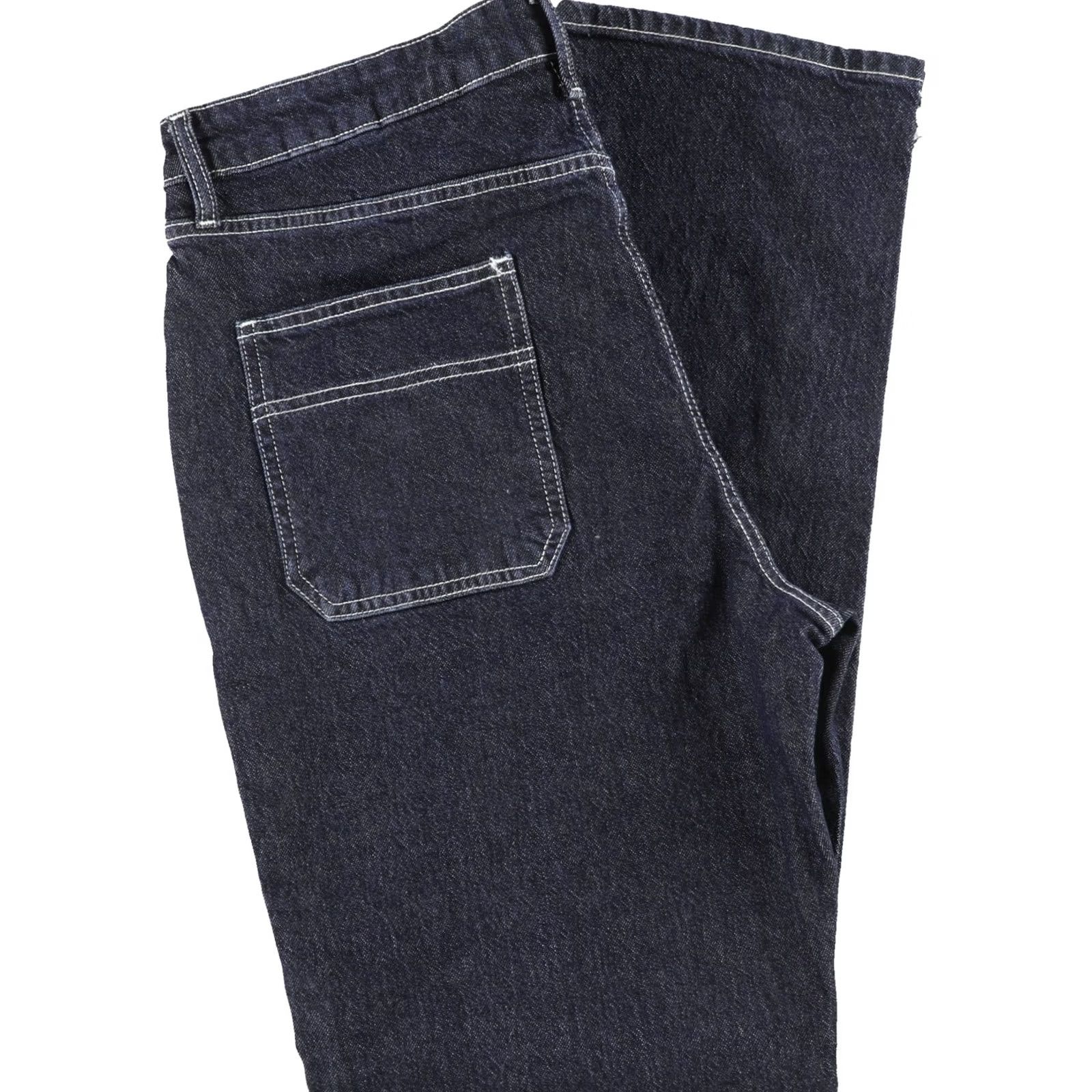Vintage Frank & Oak Mens Nolan Seamed Regular Straight Leg Jeans, navy, 36W x 34L Size US 36 / EU 52 - 3 Thumbnail