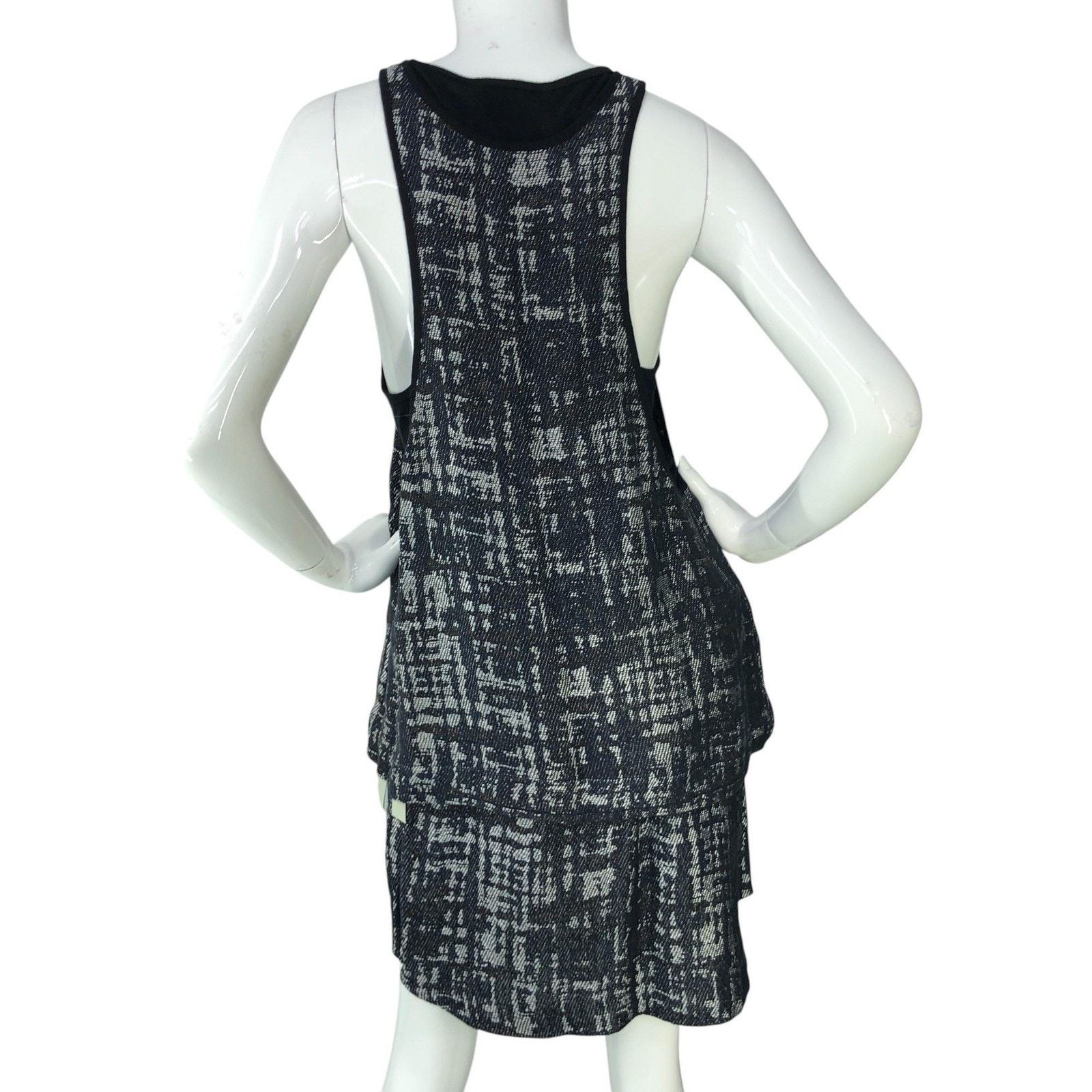 A.L.C. A.L.C. Skirt Set Tank Top L 10 Black White Sleeveless Linen Size 32" / US 10 / IT 46 - 7 Thumbnail