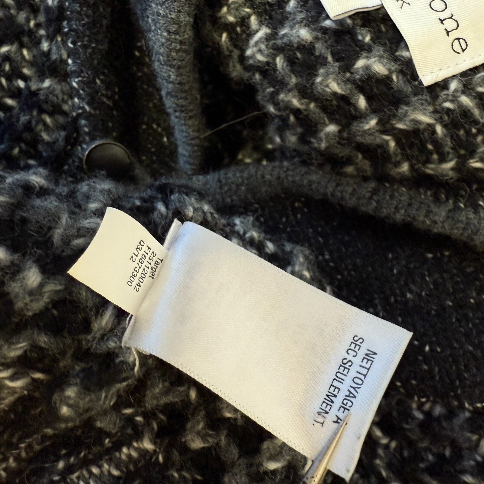 Rag & Bone Rag & Bone Neiman Marcus M black/white cardigan wool sweater Size US M / EU 48-50 / 2 - 12 Thumbnail