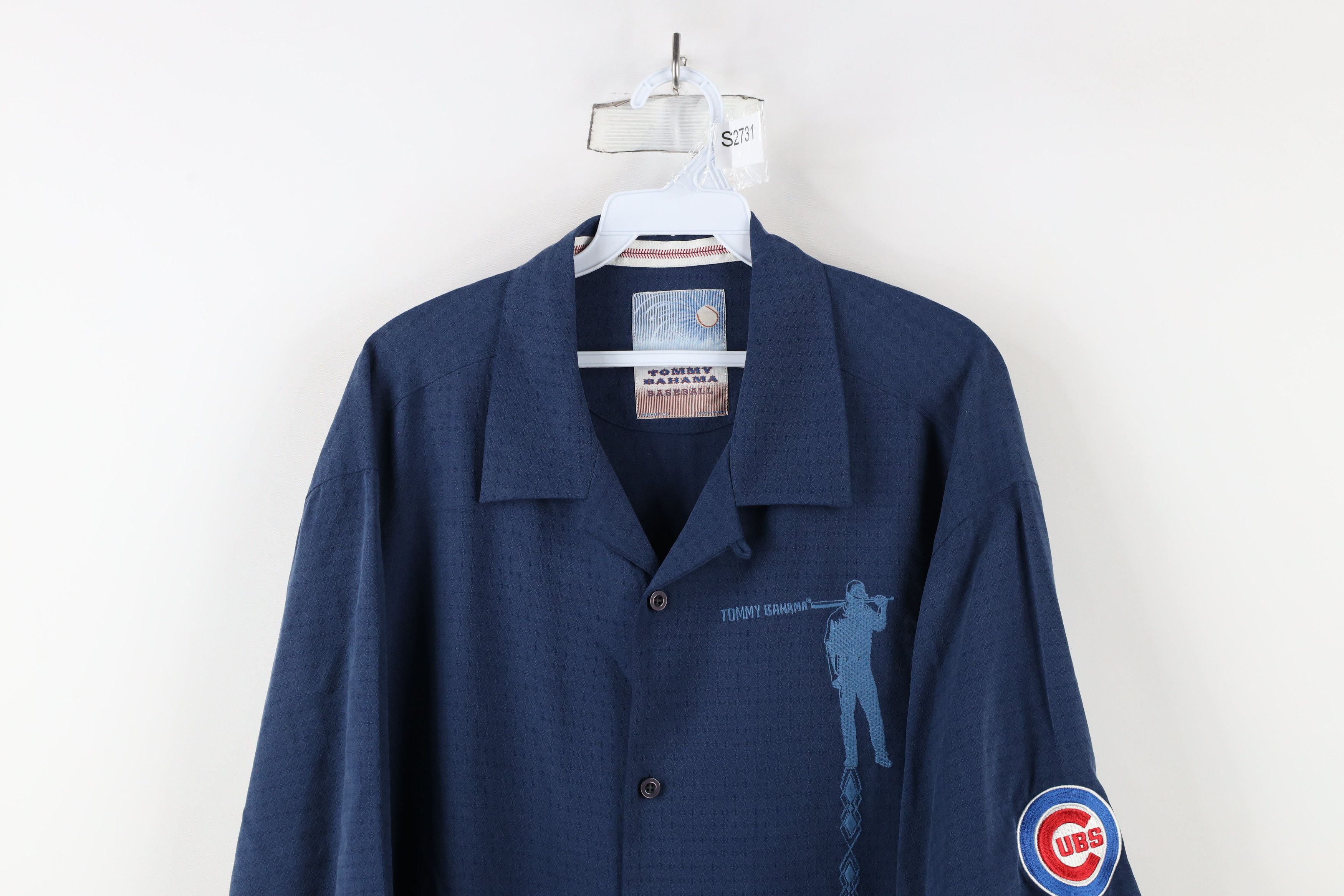 Tommy Bahama × Vintage Vintage Tommy Bahama Baseball Baseball Button Shirt Blue Size US XL / EU 56 / 4 - 2 Thumbnail