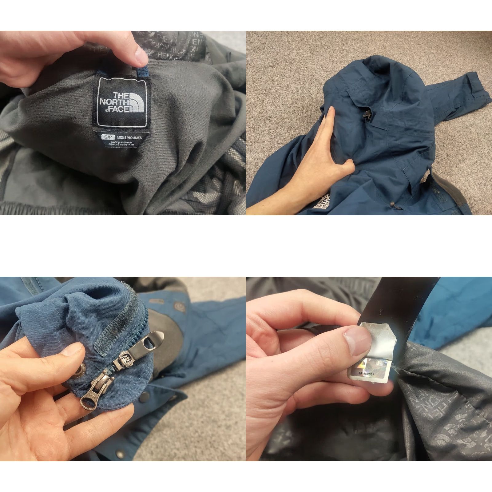 The North Face VINTAGE The North Face Blue HyVent Waterproof Hooded Pocket Zip Ski Jacket Y2K Style Size US S / EU 44-46 / 1 - 10 Thumbnail