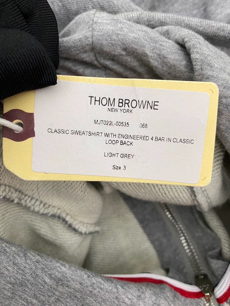 Thom Browne thom browneSleeve-marked striped zipper classic hooded swea Size US L / EU 52-54 / 3 - 7 Thumbnail