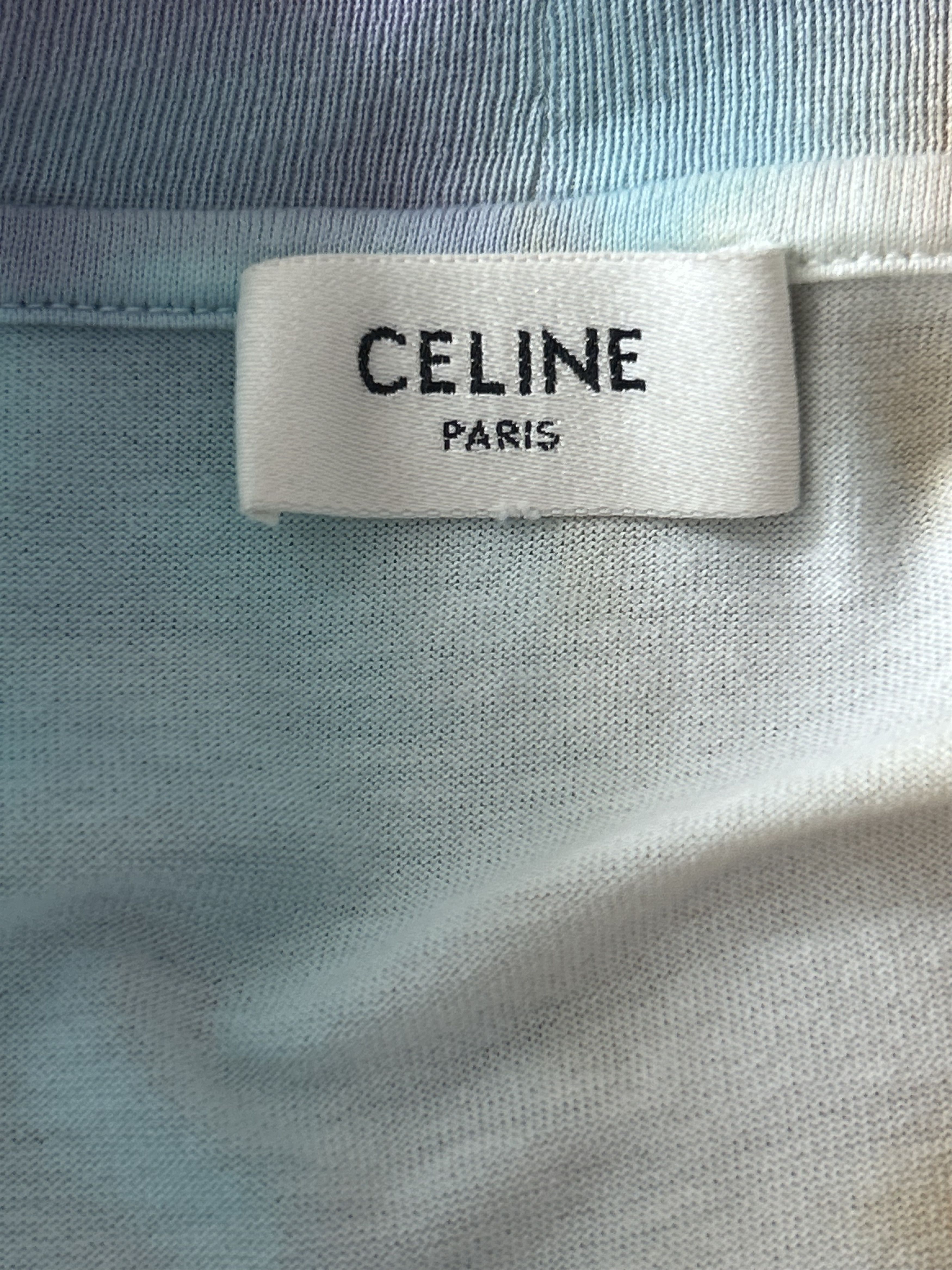 Celine Celine Tie-Dye & Black Studded Logo T-Shirt Size US L / EU 52-54 / 3 - 3 Thumbnail