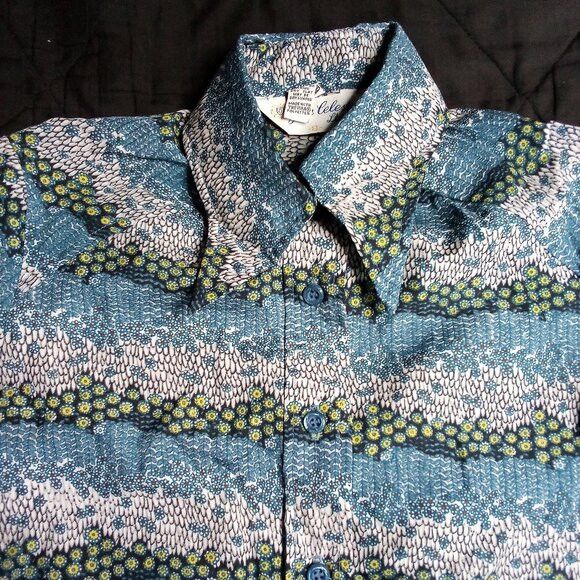 Other Vintage Jan Celeste Floral Psychedelic Polyester Shirt Size M / US 6-8 / IT 42-44 - 1 Thumbnail