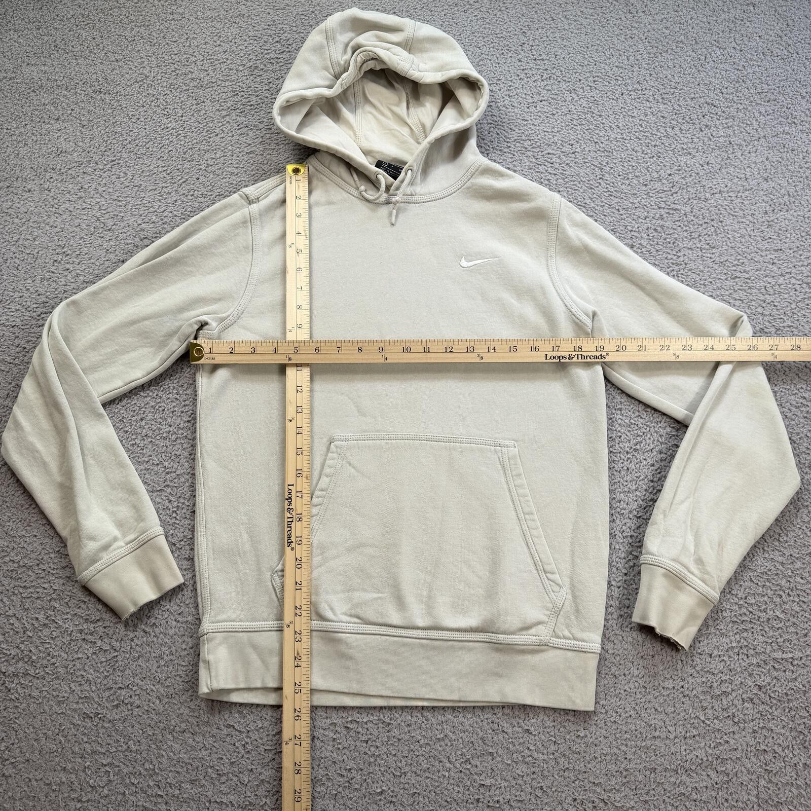 Nike Nike Mini Swoosh Hoodie Beige Pullover Sweatshirt Mens S Size US S / EU 44-46 / 1 - 3 Thumbnail