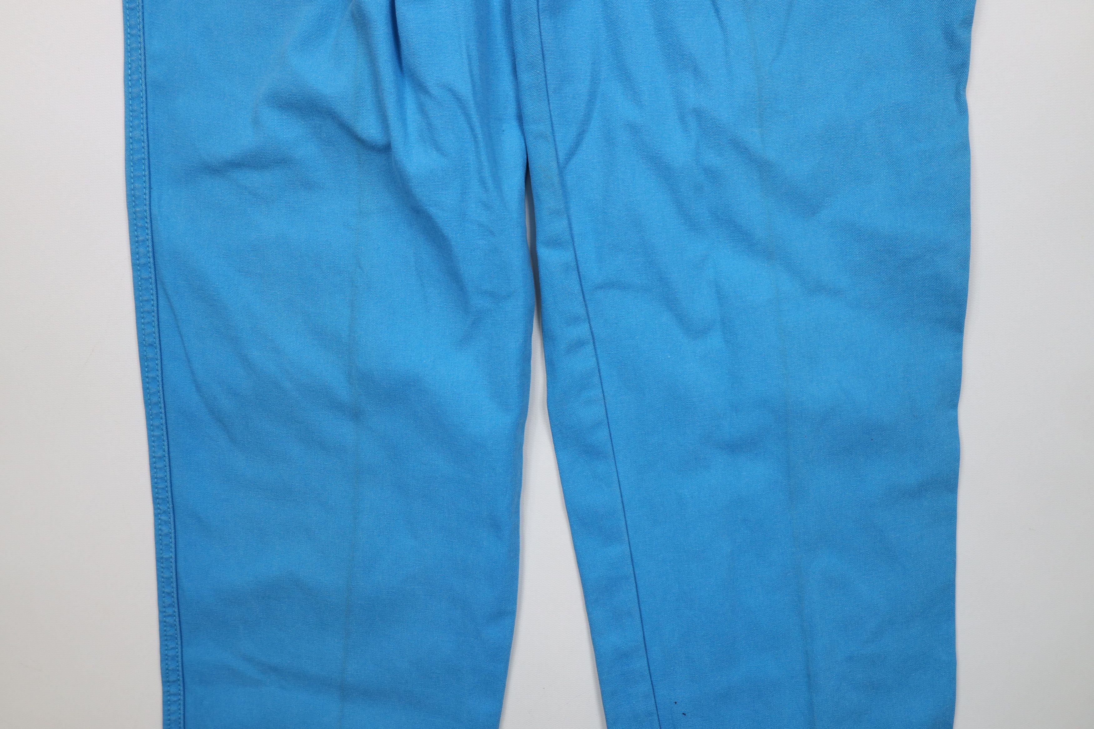 Vintage Deadstock Vintage 80s 90s Streetwear Straight Leg Pants Blue Size US 29 - 6 Thumbnail