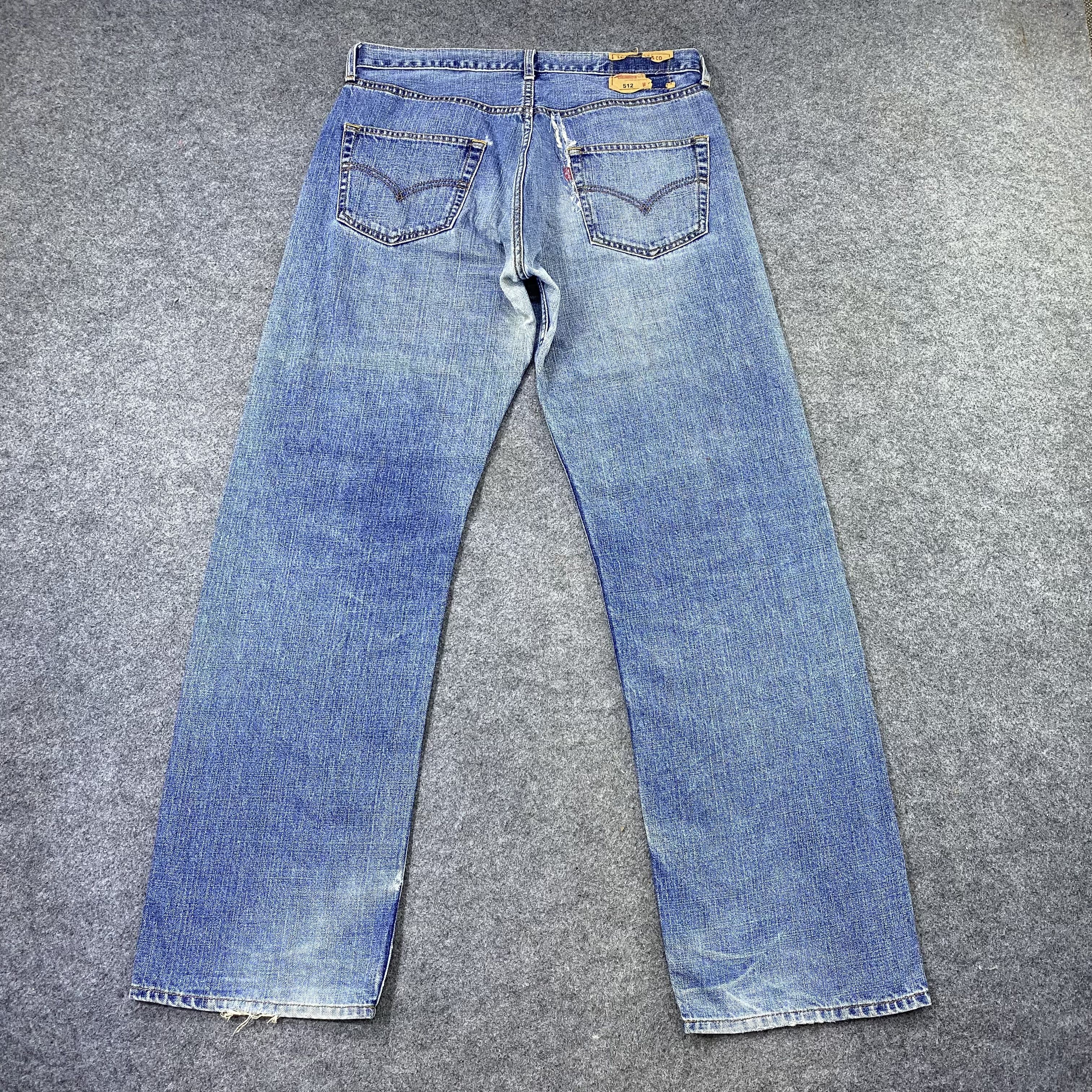 Jean × Levi's × Vintage Vintage Levi's 512 Distressed Blue Wash Jeans-J1161 Size US 34 / EU 50 - 4 Thumbnail