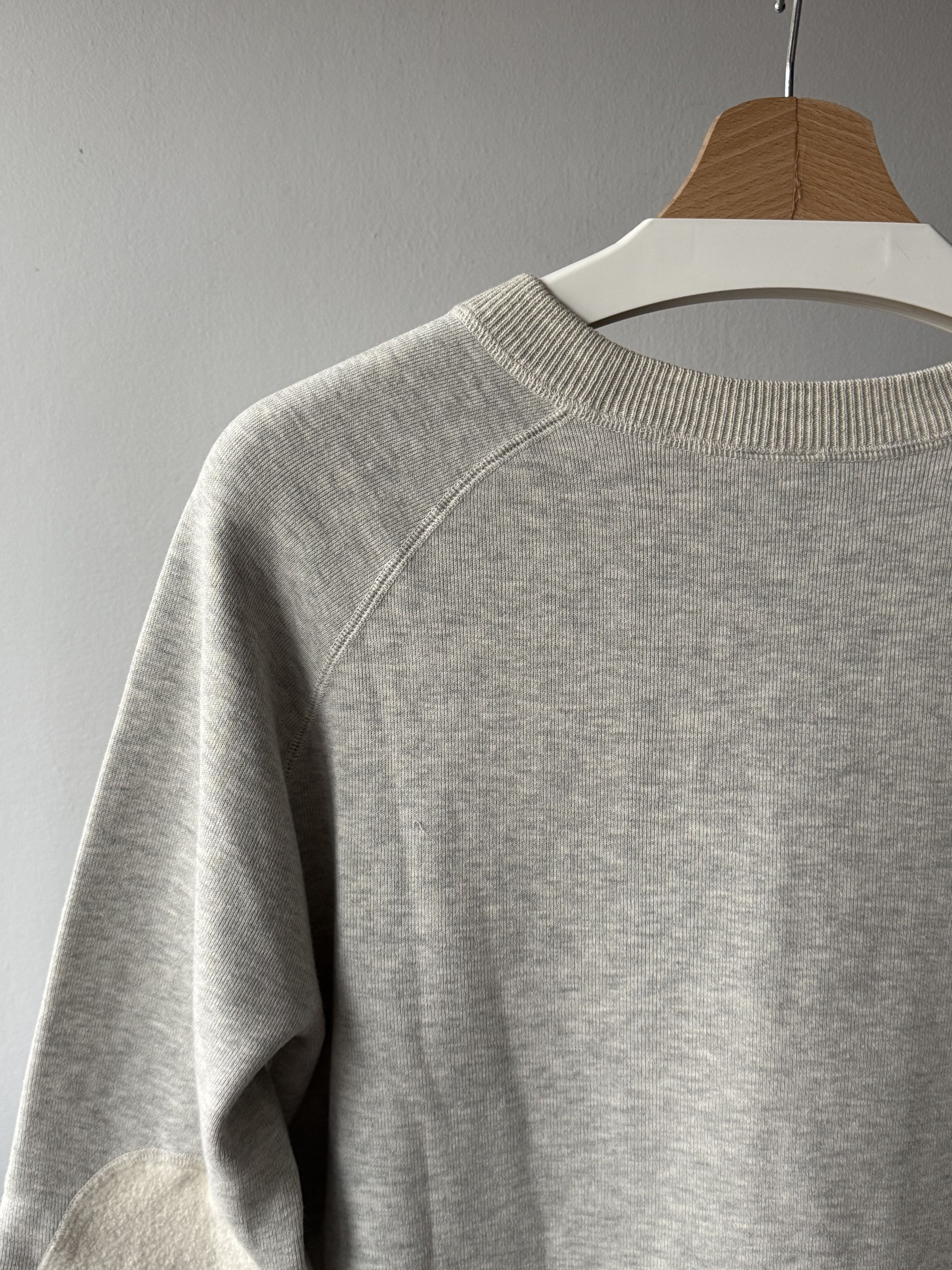 Arket Arket French Terry Cotton Wool Elbow Patches Gray Sweatshirt Size US S / EU 44-46 / 1 - 5 Thumbnail