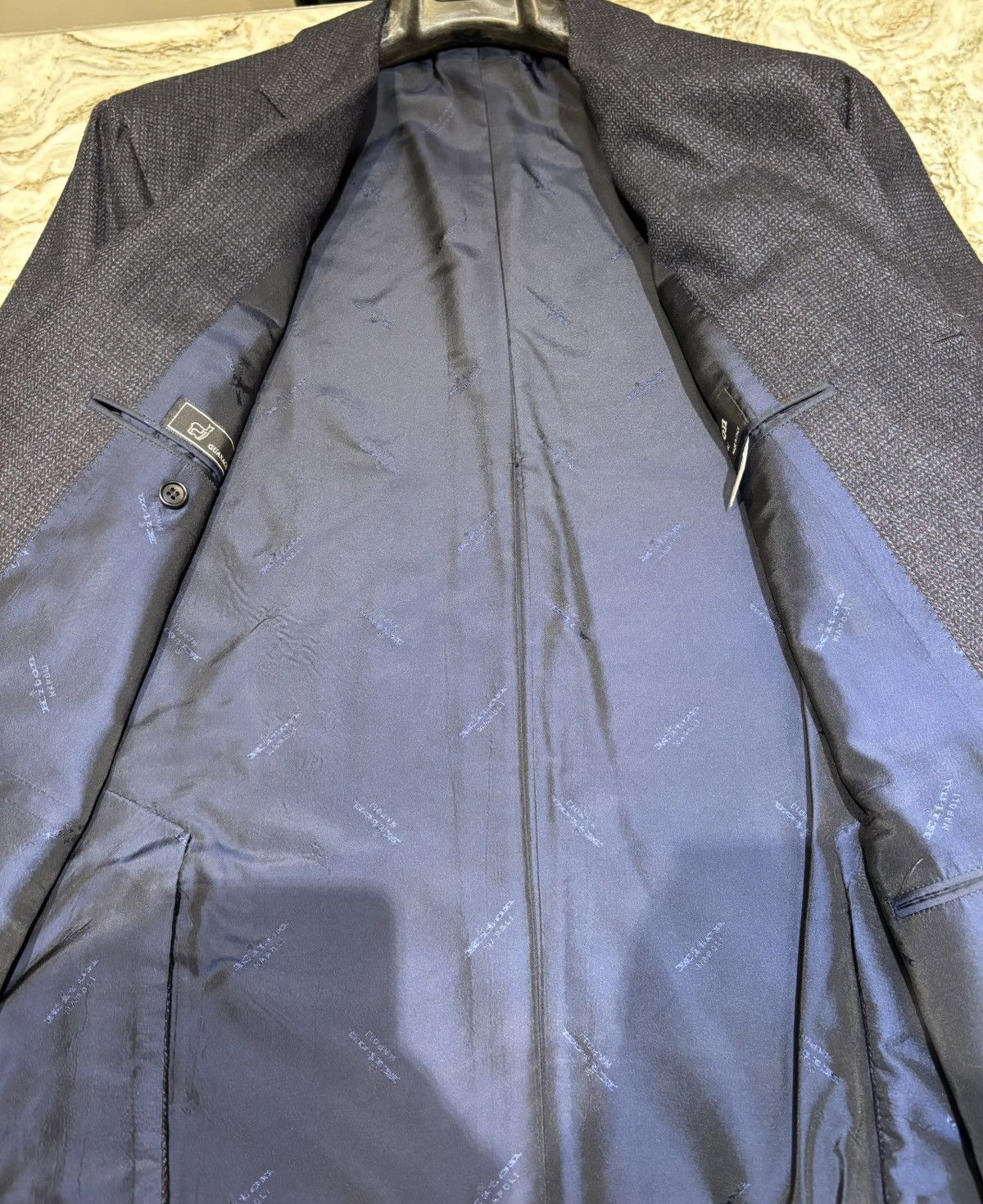 Kiton Men’s Kiton Napoli Cashmere Navy Tweed New Sport Coat SZ 52 Size US L / EU 52-54 / 3 - 12 Thumbnail