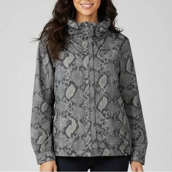 St. John St John Gray Snakeskin Utility Jacket Sport S Windbreaker Size S / US 4 / IT 40 - 8 Thumbnail