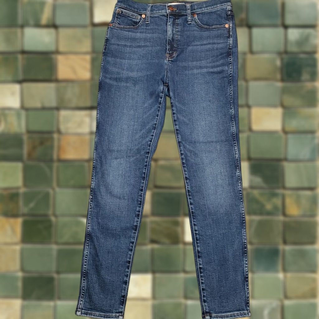 Madewell Madewell Jeans Women 29 Blue Denim 10" High Rise Skinny MA616 Fade Stretch - 5-Pocket Denim Size 29" - 1 Thumbnail