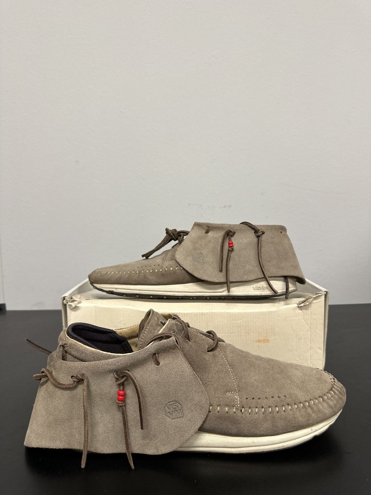 Size 10 Visvim Fbt Sneakers Moccasins Beige