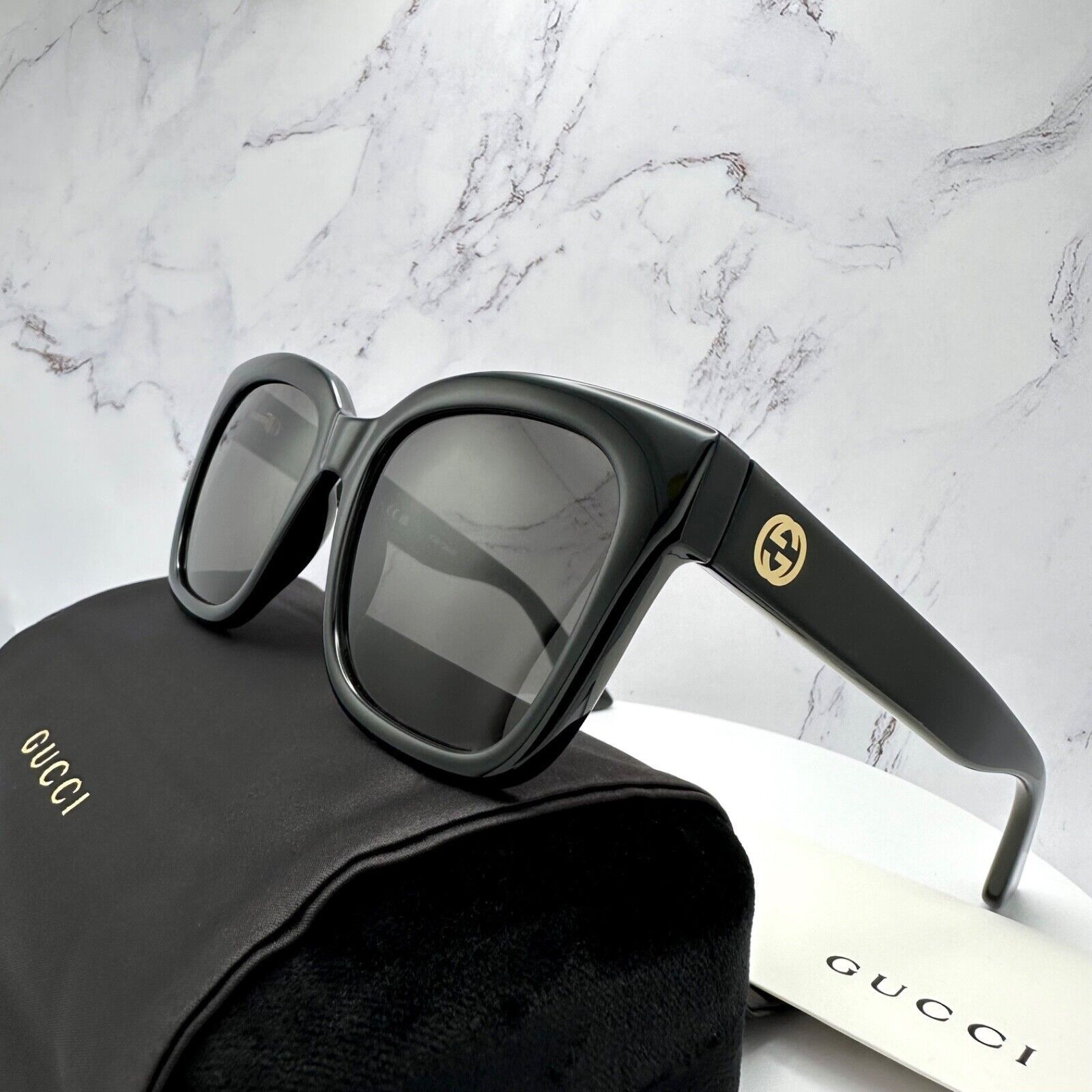 Gucci New Gucci Sunglasses Black Square Size ONE SIZE - 11 Thumbnail