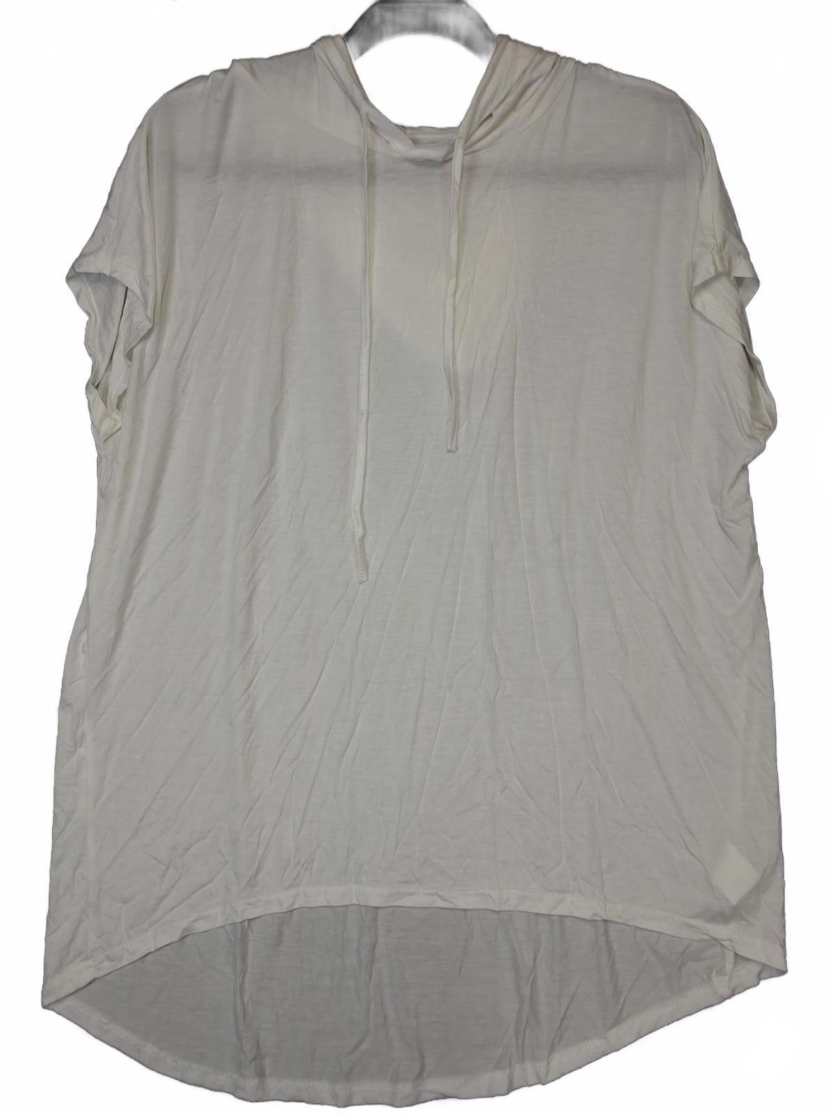 Genetic Manipulation Shinichiro Kuriya Chic White Sleeveless Hooded Tunic - 2XL Size ONE SIZE - 2 Thumbnail