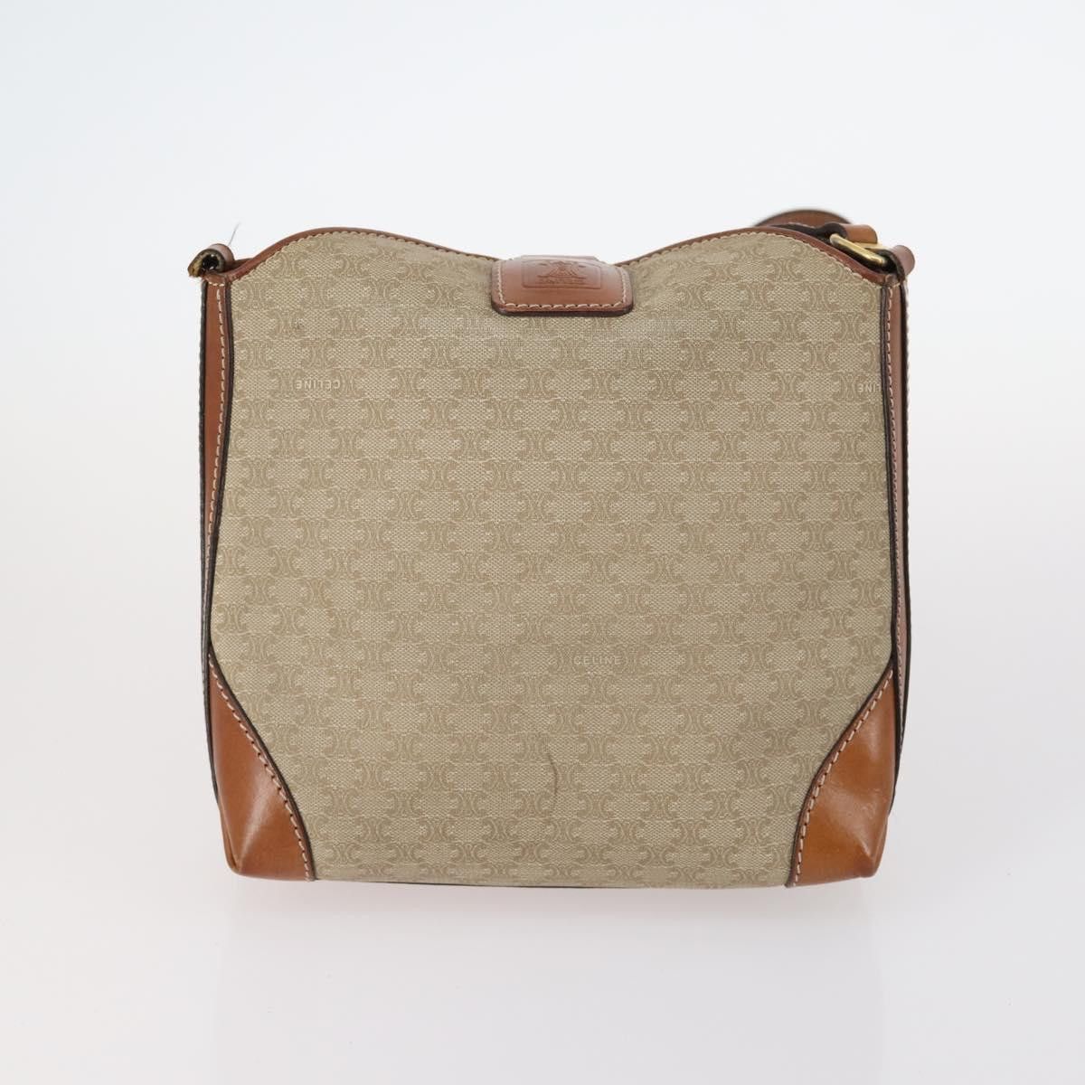 Celine CELINE Macadam Canvas Shoulder Bag Pvc Beige Gold Size ONE SIZE - 3 Thumbnail