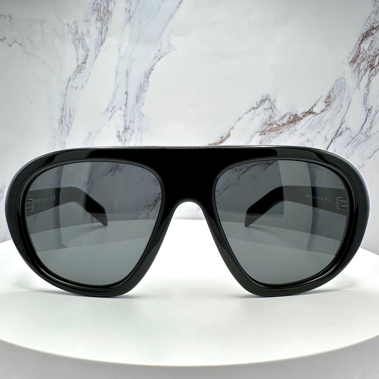 Prada New PRADA Sunglasses Black 2025 Collection Aviator Shield Size ONE SIZE - 2 Thumbnail