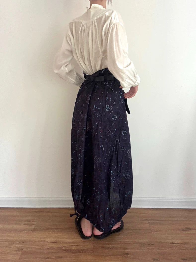 Y's Y's size 3 Flower bud waist gilded printed long skirt Size 24" / US 00 / IT 34 - 5 Thumbnail