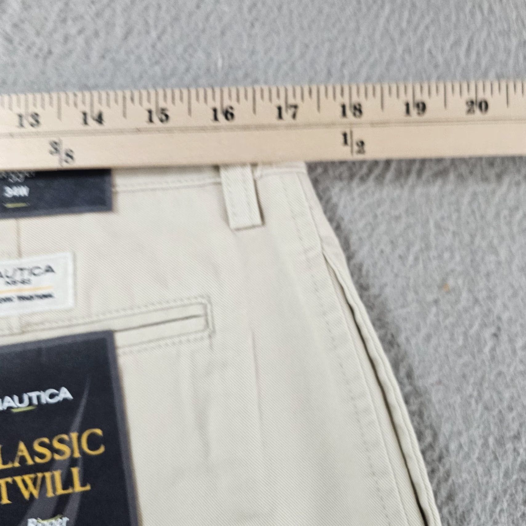 Nautica Nautica Classic Twill Rigger Shorts Mens 34 Beige Chino Pleated New With Tags Size US 34 / EU 50 - 5 Thumbnail