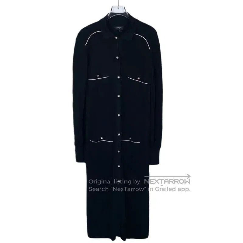 Chanel Chanel Black Wool Midi Dress . Size M / US 6-8 / IT 42-44 - 1 Thumbnail