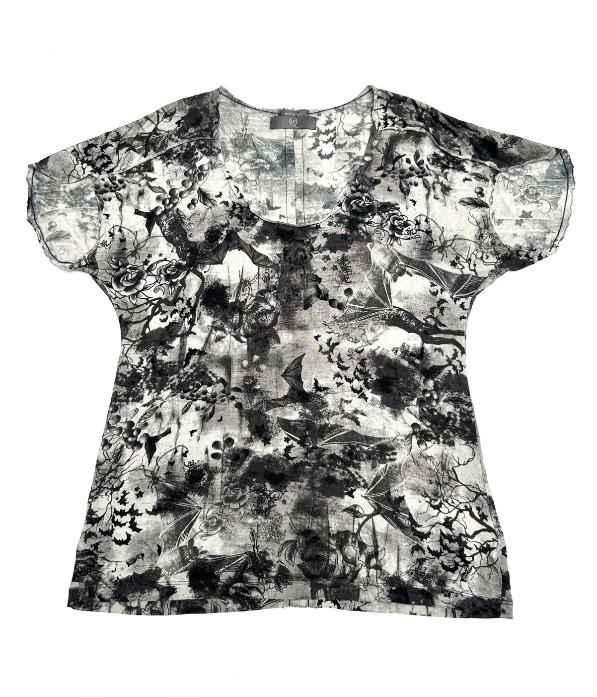 McQ Alexander McQueen Alexander McQueen McQ Bat All Over Print T-Shirt Viscose Size XS / US 0-2 / IT 36-38 - 1 Thumbnail