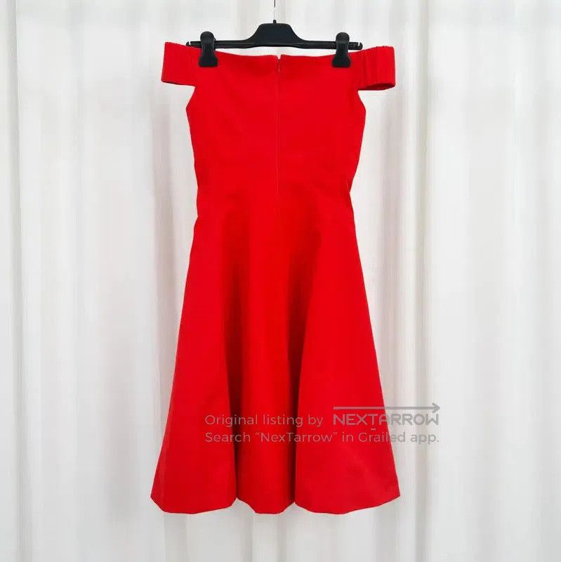 Dior Dior Red Cotton Blend Midi Summer Dress . Size S / US 4 / IT 40 - 2 Thumbnail