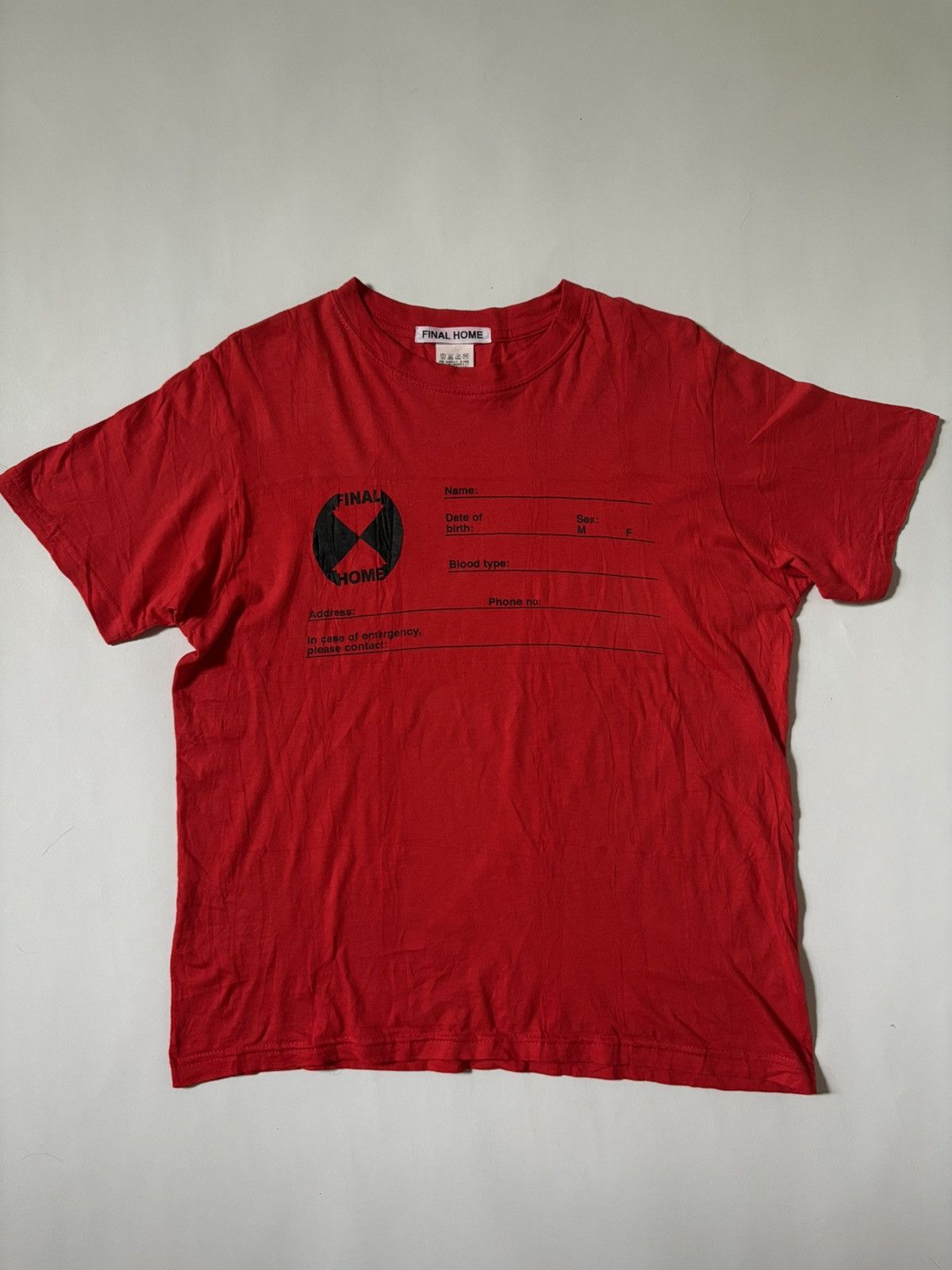 Final Home Final Home Red Survival Tee Size US S / EU 44-46 / 1 - 1 Thumbnail