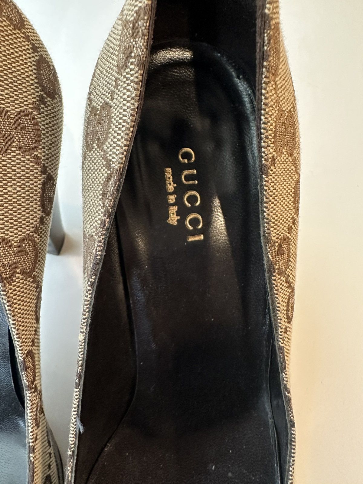 Gucci Gucci Beige and Brown GG Canvas Women's Pumps Size US 6 / IT 36 - 6 Thumbnail