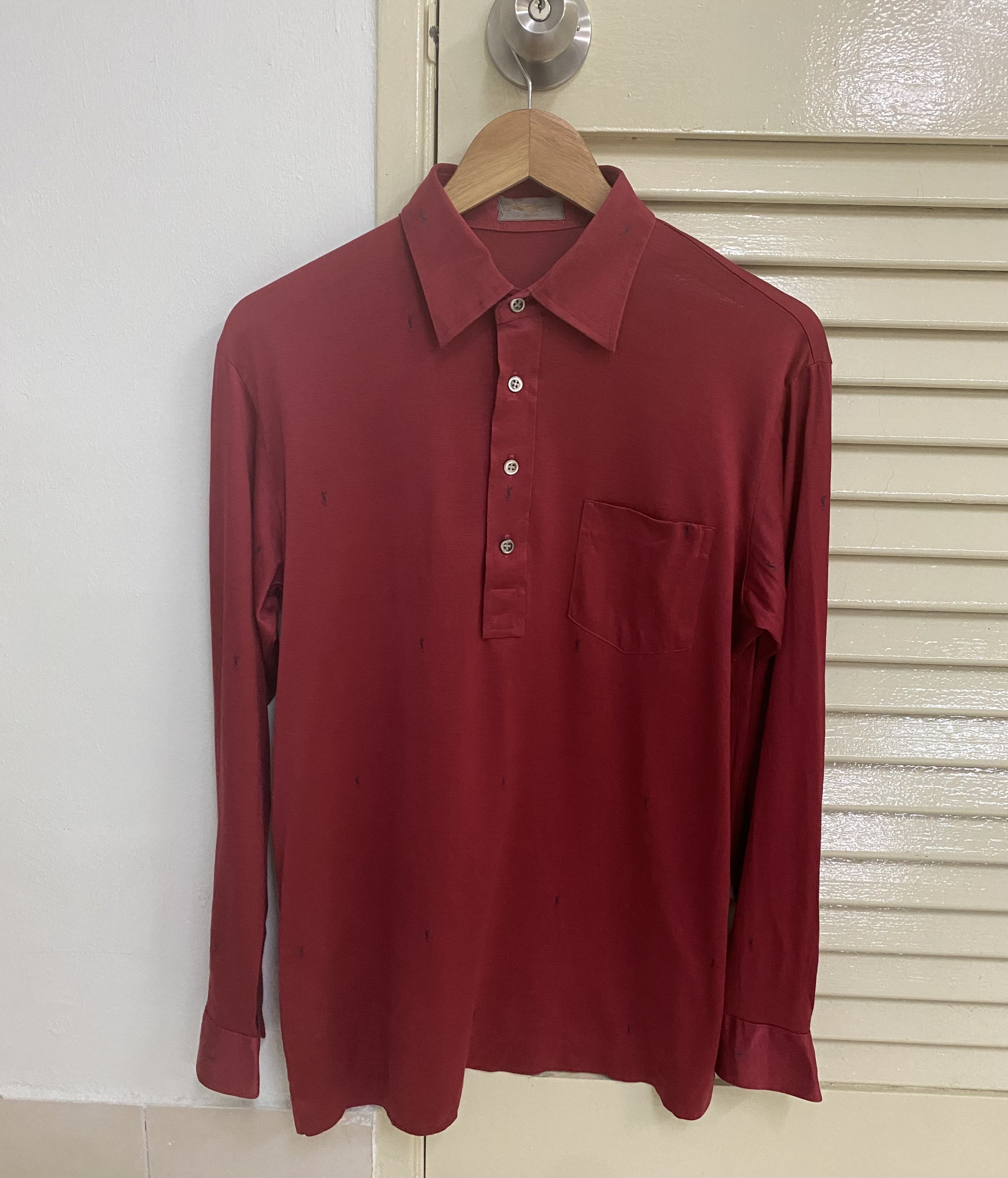 Saint Laurent Paris × Yves Saint Laurent Saint Laurent Small Monogram Logo Shirt Size US M / EU 48-50 / 2 - 1 Thumbnail