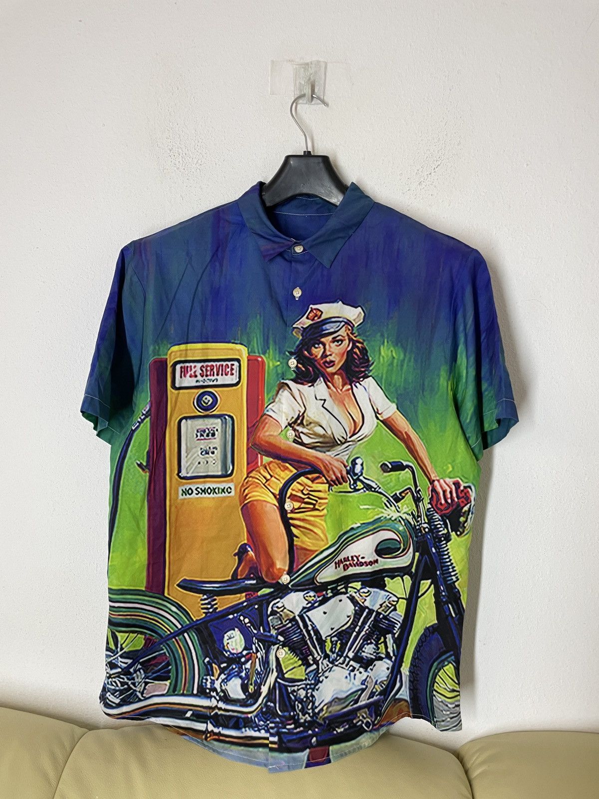 Harley Davidson Vintage Harley Davidson Shirt All over printed Size US L / EU 52-54 / 3 - 1 Thumbnail