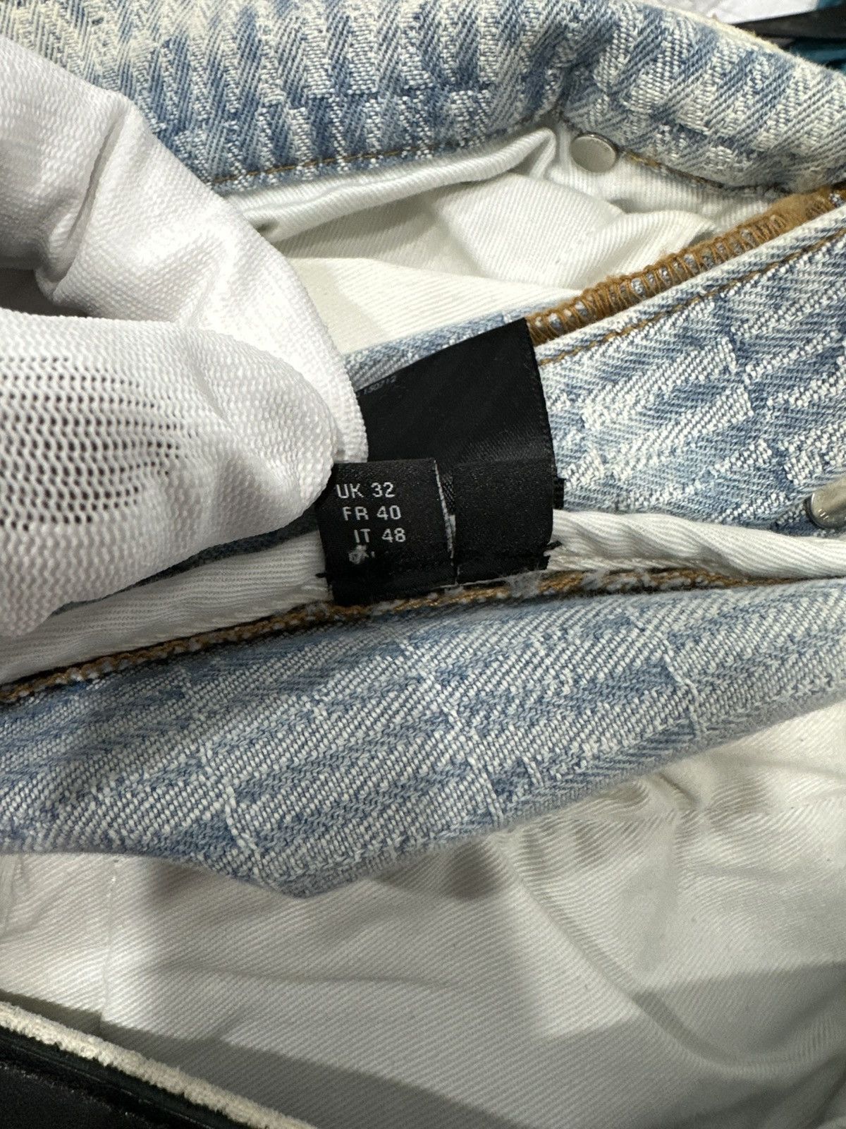 Amiri Amiri Jacquard Logo Carpenter Pants Light Indigo Size 32 Size US 34 / EU 50 - 15 Thumbnail