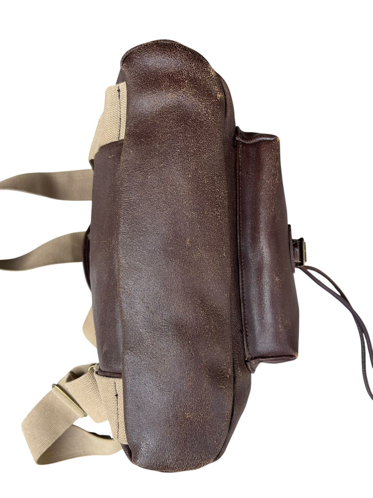 Leather VTG J&M Davidson Distress Blistered Leather Backpack Bag Size ONE SIZE - 18 Thumbnail