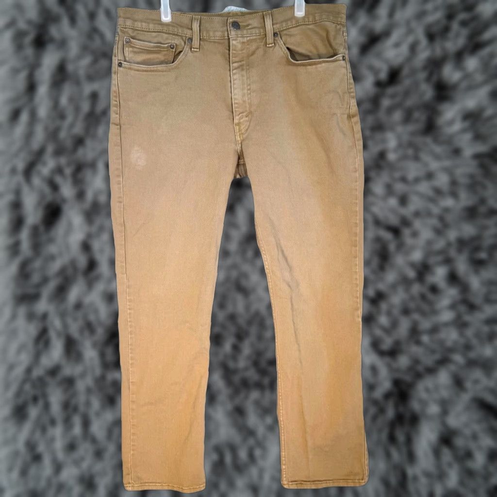 Levi's Levi’s 514 Jeans Men Beige Denim 36x32 Mid-Rise Straight Fit Regular Boys/Mens Size US 36 / EU 52 - 1 Thumbnail