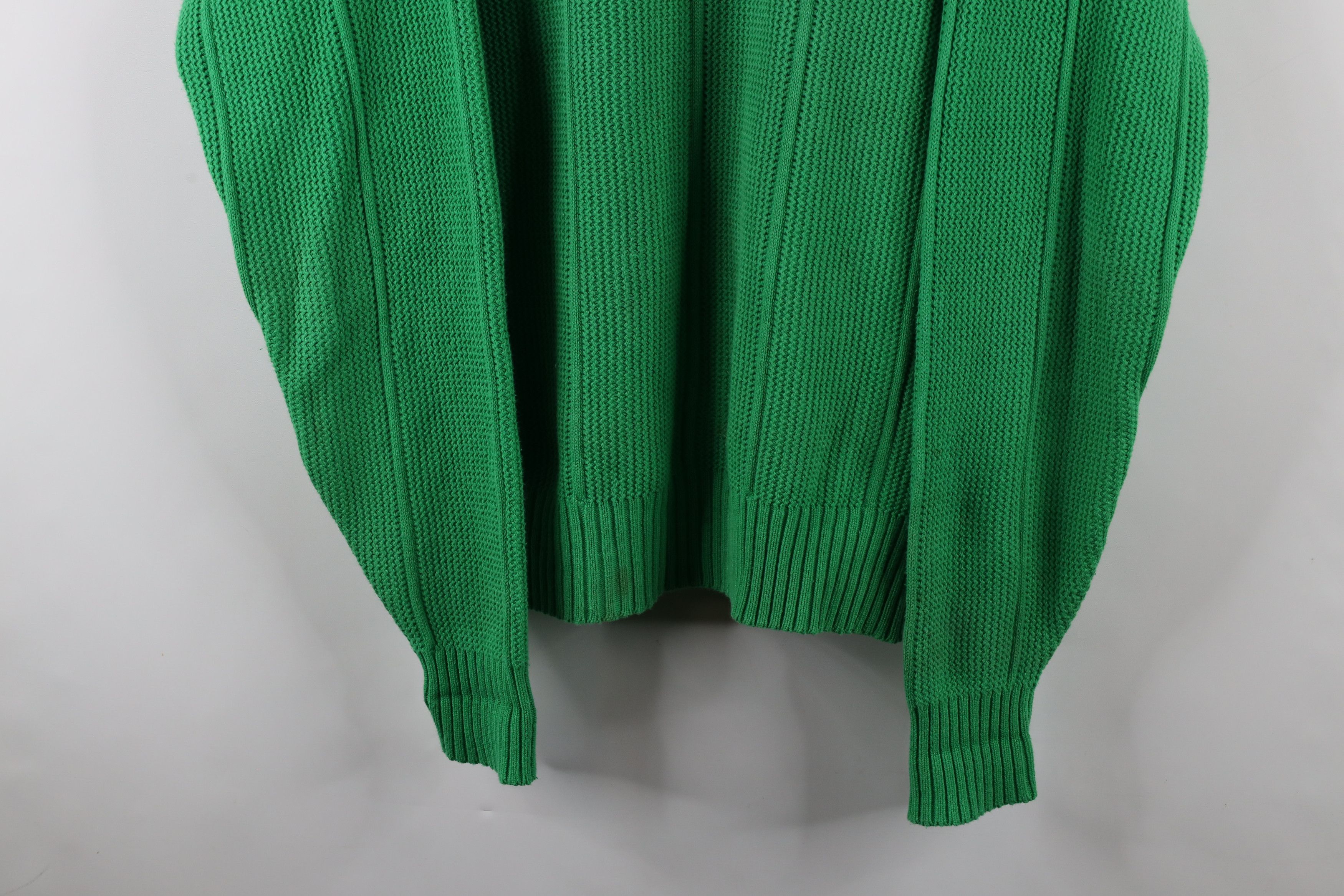 Vintage Vintage 90s Streetwear Heavyweight Cotton Knit Sweater Green Size US M / EU 48-50 / 2 - 3 Thumbnail