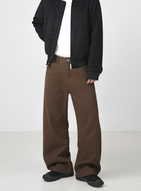Japanese Brand × Jean Men's washed brown Maillard loose jeans Size US 32 / EU 48 - 4 Thumbnail