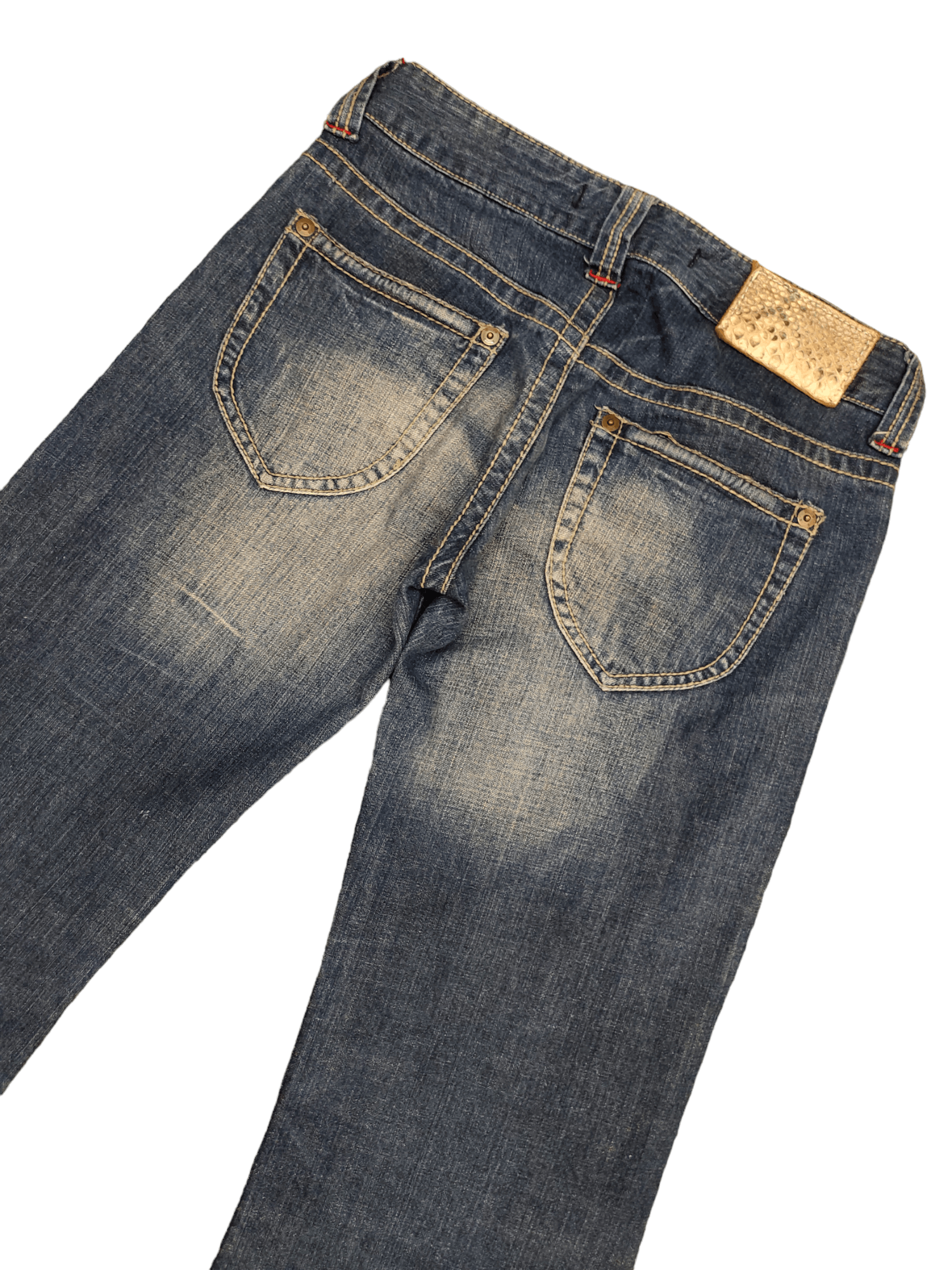 Le Grande Bleu (L.G.B.) Flare Jeans 5 Japan Distress Faded Low Rise Boot Cut Y2k Goa Size US 28 / EU 44 - 14 Thumbnail