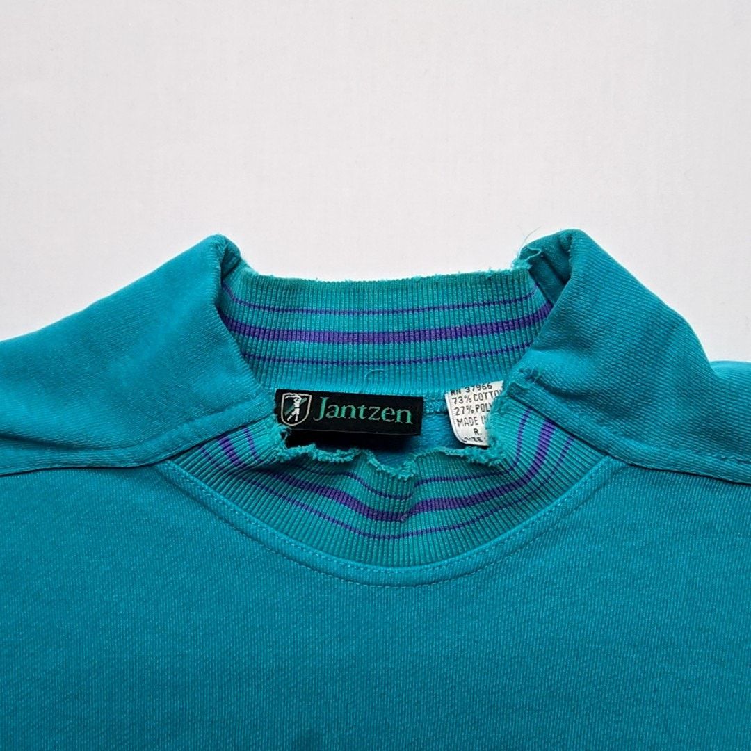 Jantzen Vintage Jantzen Sweatshirt Embroidered Teal Blue L Crewneck Size US L / EU 52-54 / 3 - 7 Thumbnail