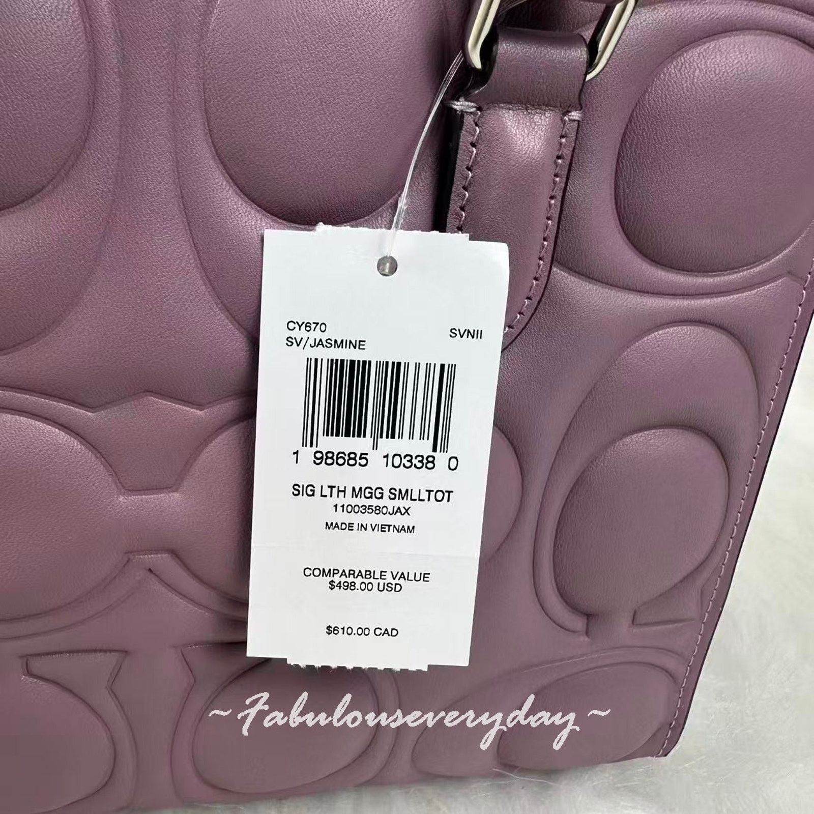 Coach Coach Maggie Small Tote Bag Crossbody Sig Leather/Sv/Jasmine Size ONE SIZE - 4 Thumbnail