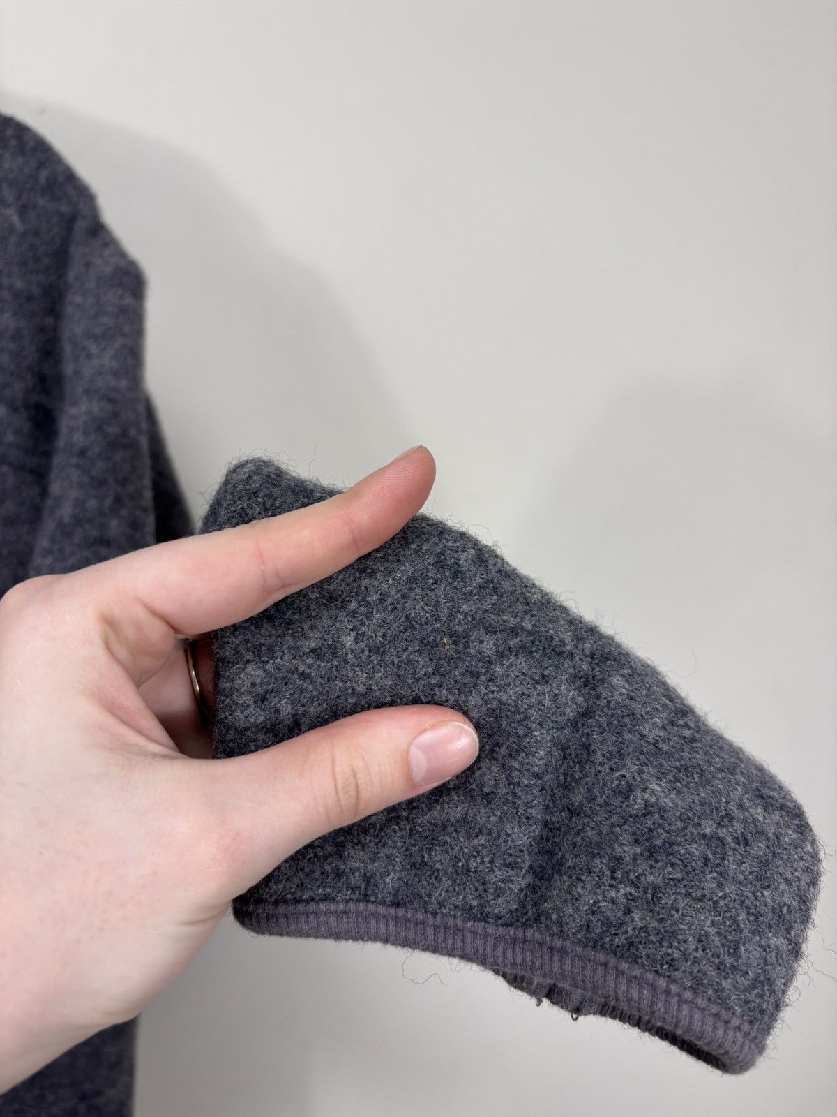 Other Vintage Der Wildschutz Trachten Grey Wool Cardigan Jacket Size L / US 10 / IT 46 - 10 Thumbnail