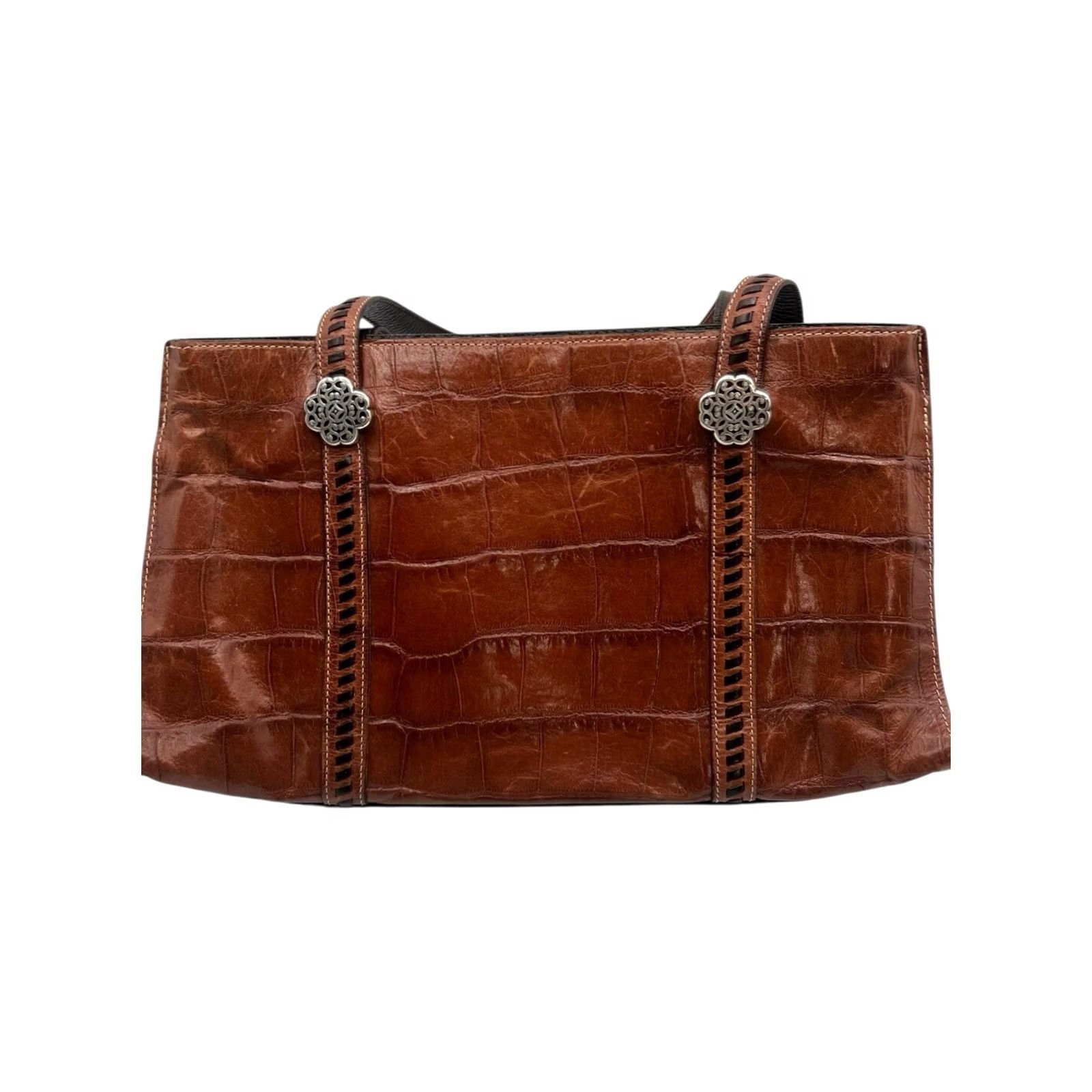 Brighton VINTAGE Brighton Sierra Shoulder Bag Women's Medium Brown Leather 90s Size ONE SIZE - 6 Thumbnail