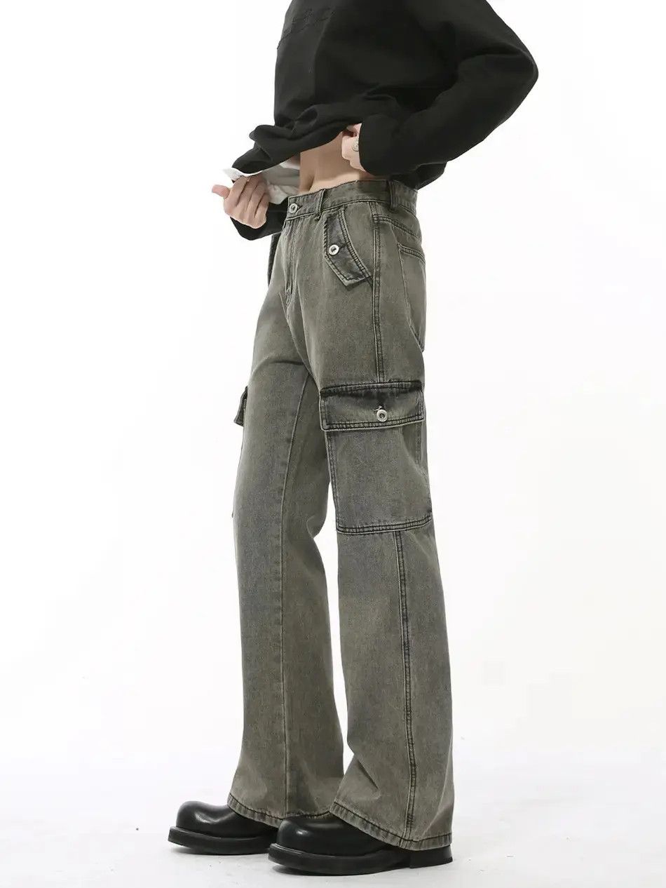 Japanese Brand Retro loose straight pocket jeans Size US 32 / EU 48 - 1 Thumbnail