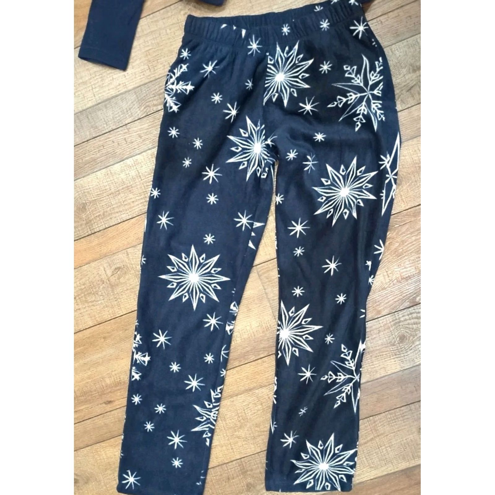 Vintage Esmara Women's Winter Fleece Pajama Set NWT Snowflakes size S Small Blue Christmas Pajama Set Womens Christmas Boys Girls Size ONE SIZE - 3 Thumbnail