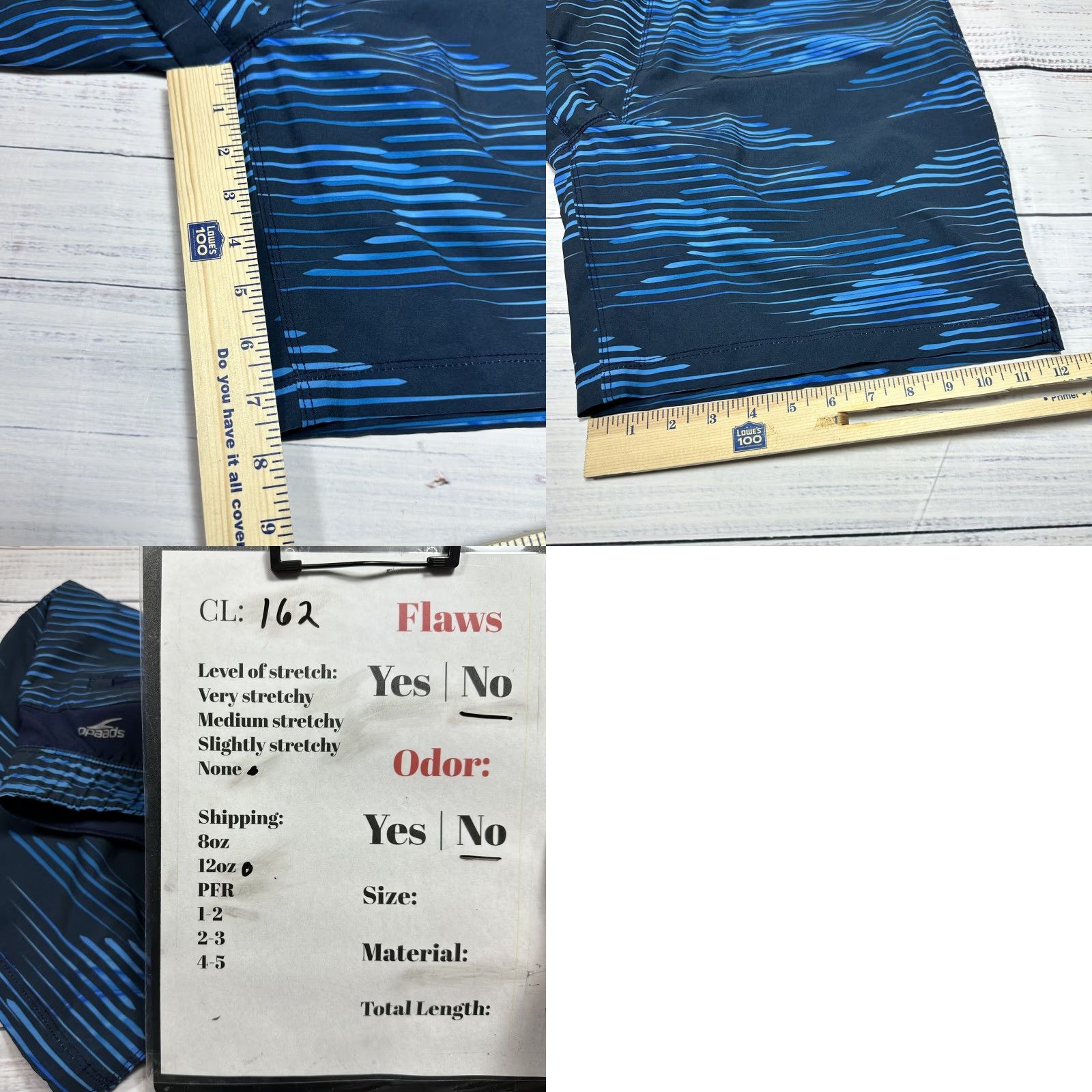 Speedo Speedo Men’s Blue Stripe Swim Trunks XL Bottoms Shorts Pull On Elastic Waistband Size US 36 / EU 52 - 8 Thumbnail